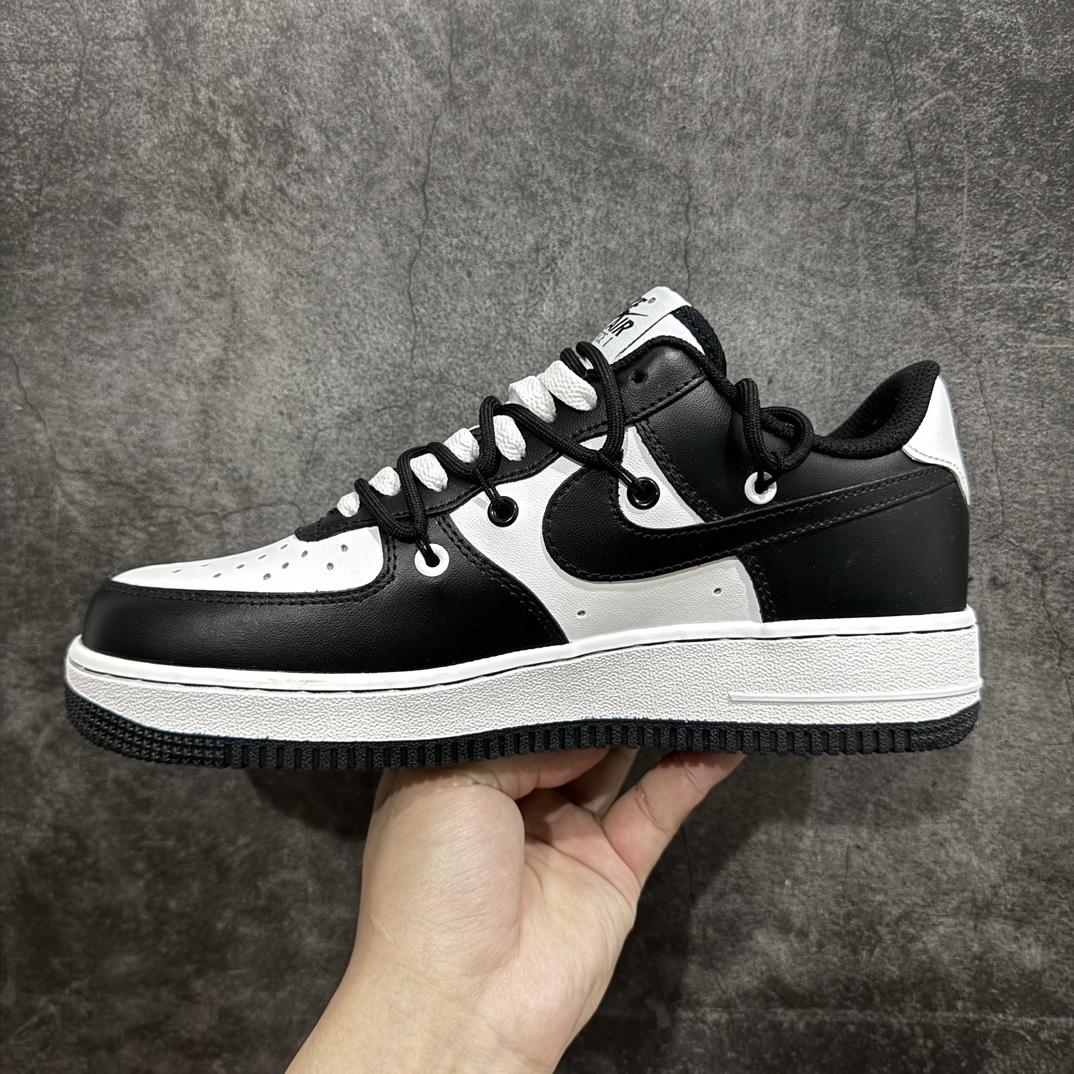 图片[2]-【公司级】Nike Air Force 1 Low  “黑白熊猫绑带” 原装级别 原楦头原纸板 打造纯正空军版型专注外贸渠道 全掌内置蜂窝气垫 原盒配件 原厂中底钢印、拉帮完美货号：CV1724-108 尺码：36 36.5 37.5 38 38.5 39 40 40.5 41 42 42.5 43 44 44.5 45 编码：HXS270280-鞋库