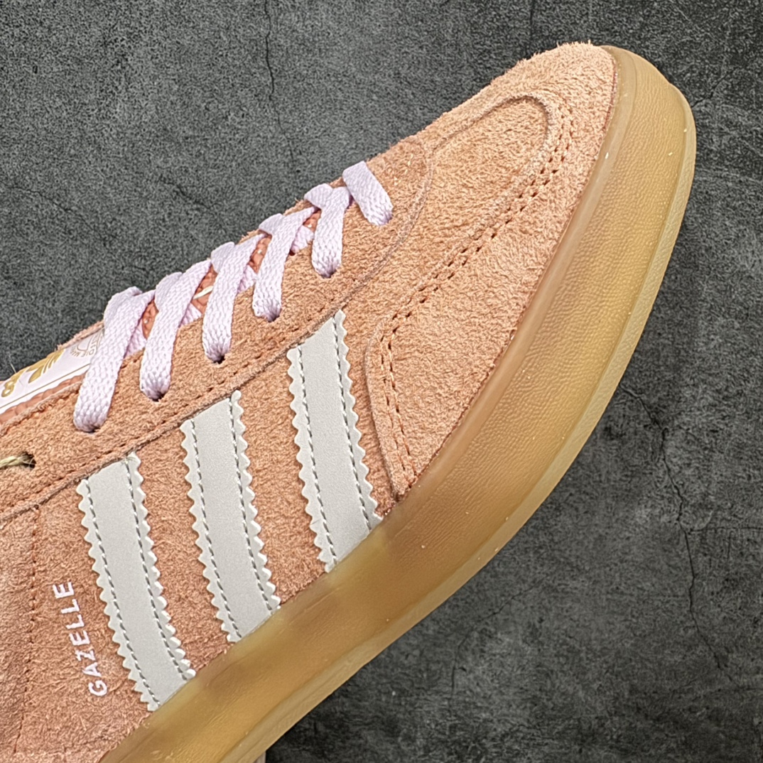 图片[5]-【正确版】阿迪达斯didas Gazelle Indoor Trainers 羚羊内训系列低帮复古百搭休闲运动德训风板鞋“翻毛束粉红橘 IE2946n女鞋半码制n原楦原纸版开发版型n采用翻毛皮组合纤维革鞋面材质#外置RB橡胶大底❗️ 尺码：35.5-40 编码：ZX200220-莆田鞋批发中心