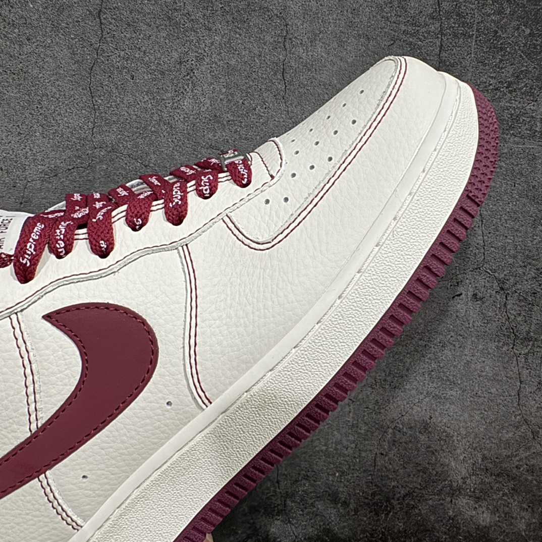 图片[6]-【公司级】Nike Air Force 1 Low 07 x supreme 白酒红n原楦头原纸板 打造纯正低帮空军版型 专注外贸渠道 全掌内置蜂窝气垫原盒配件 原厂中底钢印、拉帮完美官方货号：SU0220 013 Size：36 36.5 37.5 38 38.5 39 40 40.5 41 42 42.5 43 44 44.5 45 编码：HXS250260-鞋库