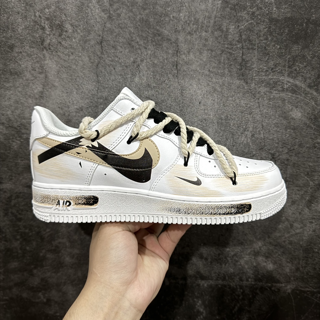 【公司级】Nike Air Force 1 Low 07 手绘 美拉德 断裂三钩 棕白黑n原楦头原纸板 打造纯正低帮空军版型 专注外贸渠道 全掌内置蜂窝气垫原盒配件 原厂中底钢印、拉帮完美官方货号：ZH0316 013 Size：36 36.5 37.5 38 38.5 39 40 40.5 41 42 42.5 43 44 44.5 45 编码：HXS310320-莆田鞋批发中心