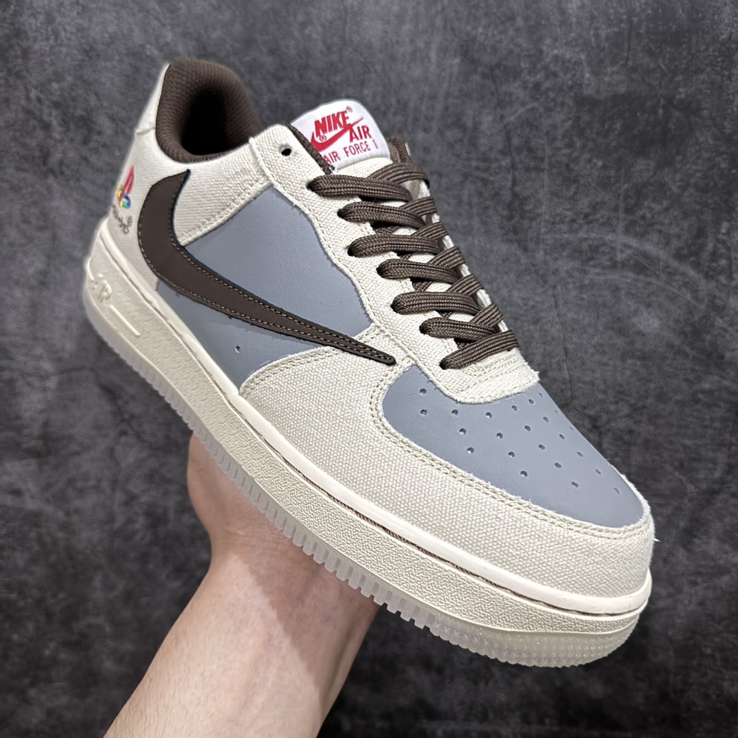 公司级NKTravisScottxPlaystationxNikeAirForce1Low三方联名倒钩反