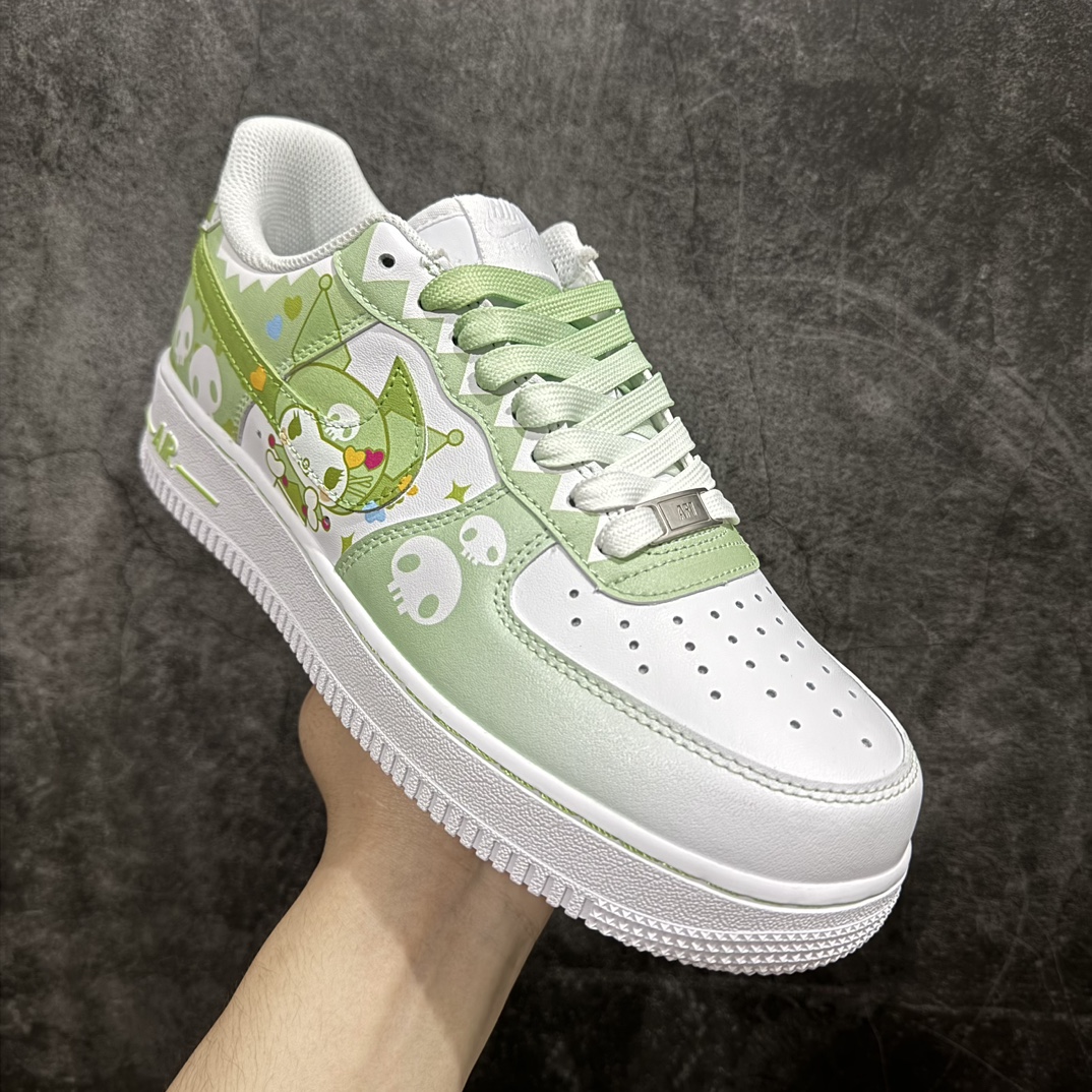 图片[3]-【公司级】创意涂鸦定制配色，耐克Nike Air Force 1\’07 Low Retro\”Skeleton hexenbiest\”空军一号低帮经典百搭休闲运动板鞋“白绿骷髅小巫女”CW2288-111nn男女鞋真标半码制n原楦原纸版数据开发版型n采用硬质牛剖革鞋面材质n内置全掌Air Sole气垫❗ 尺码：36 36.5 37.5 38 38.5 39 40 40.5 41 42 42.5 43 44 44.5 45 编码：HXS290300-鞋库