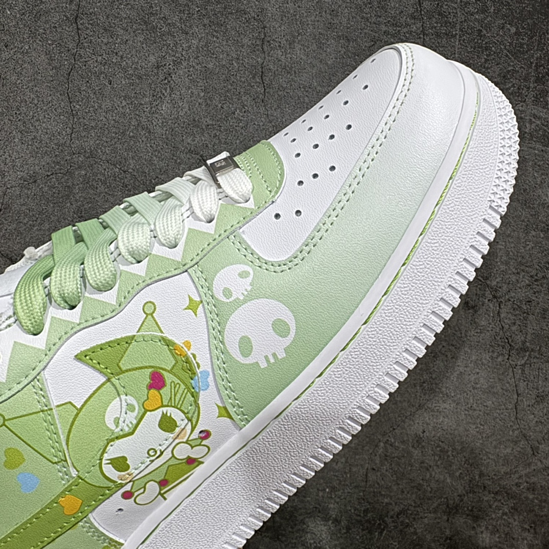 图片[6]-【公司级】创意涂鸦定制配色，耐克Nike Air Force 1\’07 Low Retro\”Skeleton hexenbiest\”空军一号低帮经典百搭休闲运动板鞋“白绿骷髅小巫女”CW2288-111nn男女鞋真标半码制n原楦原纸版数据开发版型n采用硬质牛剖革鞋面材质n内置全掌Air Sole气垫❗ 尺码：36 36.5 37.5 38 38.5 39 40 40.5 41 42 42.5 43 44 44.5 45 编码：HXS290300-鞋库