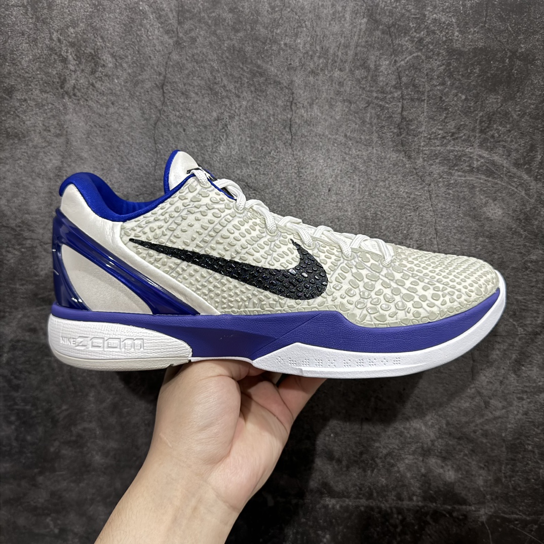 【S2纯原】NK Zoom Kobe 6 Protro 科比六代 白紫 429659-100n原楦纸板开发 鞋身流线型、后跟塑形 区分土肥圆 Zoom Turbo气垫 后掌EVA缓震 实战配置直接拉满 原档数据3D打印 鞋面蛇鳞一颗一粒匹配原版 全身鞋材卡料色独家定制 唯一正确喷漆SWOOSH NK专利Flyknit飞线科技 给予鞋身足够抗扭矩力 真实底模最大47.5  实战利器 专供海外市场Size：40 40.5 41 42 42.5 43 44 44.5 45 46 47.5 48.5 编码：OG440460n-鞋库