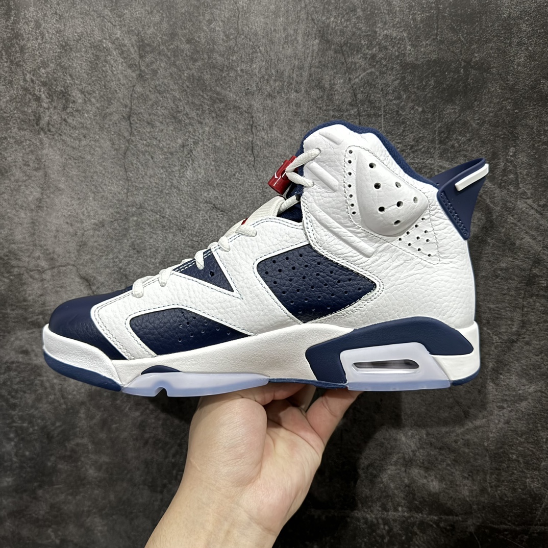 图片[2]-【外贸头层版本】Air Jordan 6 Retro\”Olympic\”乔丹AJ6代奥林匹克深蓝白 货号：CT8529-164nn白蓝2024版 纯原大厂出品 极力推荐n材料做工绝不含糊 细节华丽展示打造完美鞋型 纸板中底 钢印完美版型 公司货既视感皮料自行品鉴  最大开发到47.5 专供鬼佬区别市面各种\”伪纯原\”  尺码：40 40.5 41 42 42.5 43 44 44.5 45 46 47.5 编码：777420450-鞋库