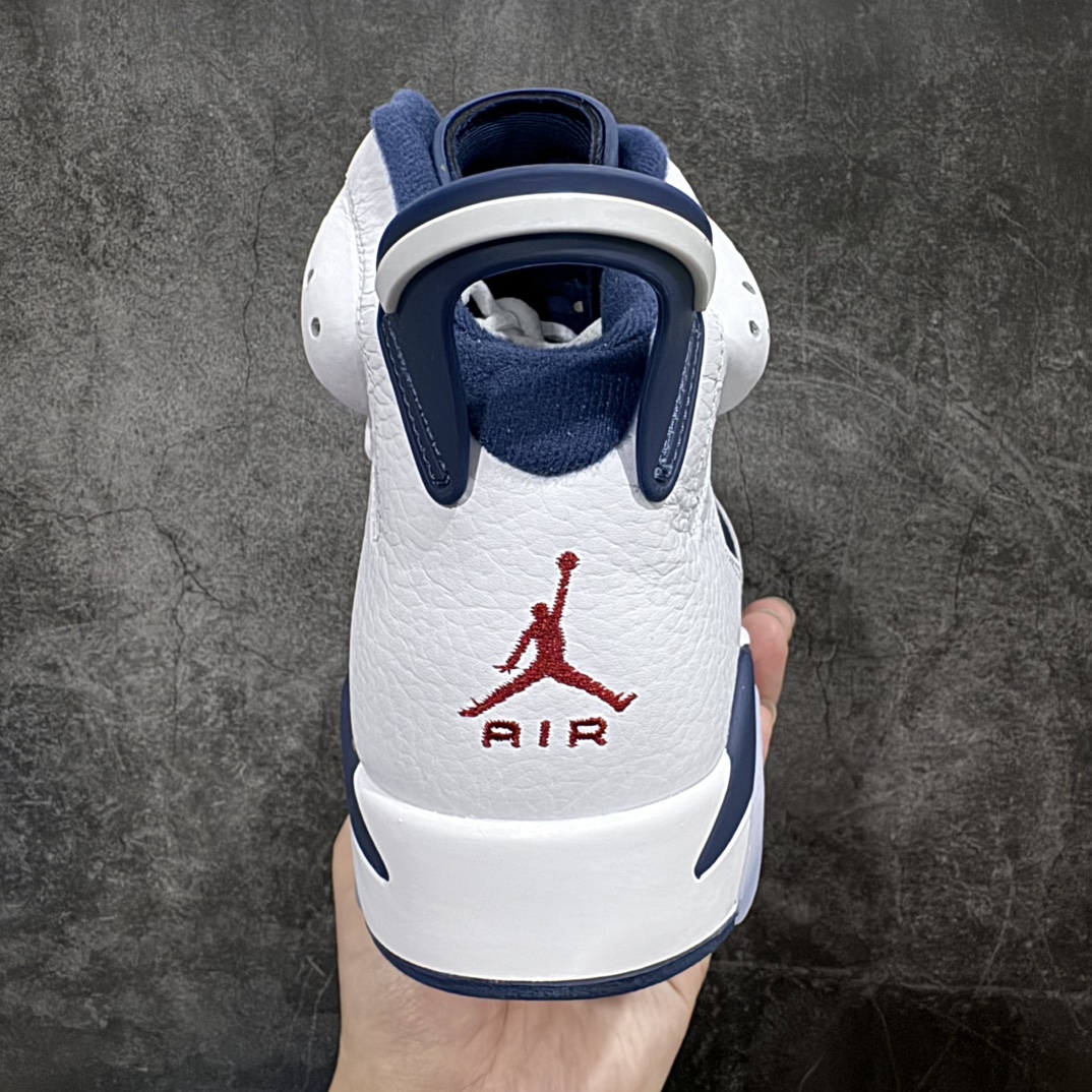 图片[4]-【外贸头层版本】Air Jordan 6 Retro\”Olympic\”乔丹AJ6代奥林匹克深蓝白 货号：CT8529-164nn白蓝2024版 纯原大厂出品 极力推荐n材料做工绝不含糊 细节华丽展示打造完美鞋型 纸板中底 钢印完美版型 公司货既视感皮料自行品鉴  最大开发到47.5 专供鬼佬区别市面各种\”伪纯原\”  尺码：40 40.5 41 42 42.5 43 44 44.5 45 46 47.5 编码：777420450-鞋库