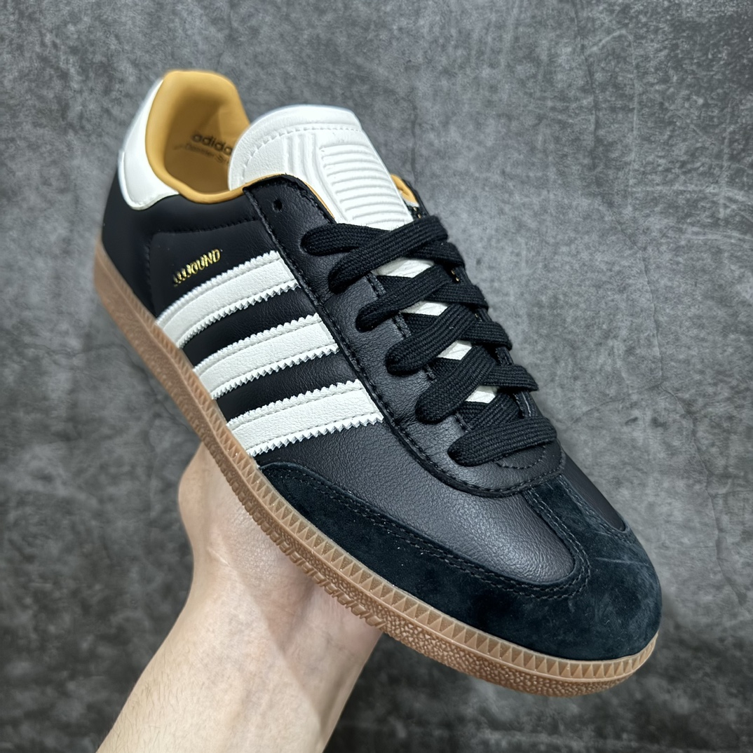 图片[3]-【KX神版】JJJJound x AD Originals Samba Classic\”Studded Pack Black\”桑巴舞系列绅士德训足球风百搭低帮休闲运动板鞋“联名黑白”ID8707nn高端零售特供批次原厂定制长毛翻毛皮组合环保纤维革鞋面材质内置环保海玻璃鞋垫外置RB橡胶大底 产品品控稳定性领先行业原厂全套原楦原纸板冲刀磨具开发 原厂皮料加持 原厂港宝加持定型后跟R度完美  尺码：36 36⅔ 37⅓ 38 38⅔ 39⅓ 40 40⅔ 41⅓ 42 42⅔ 43⅓ 44 44⅔ 45 46  编码：MF250270-鞋库