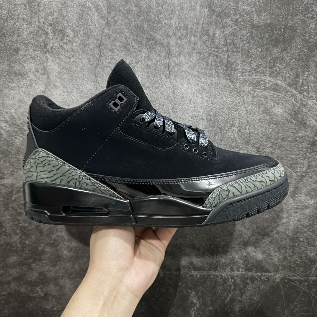 【纯原LW版本】Air Jordan 3 Retro AJ3 乔3黑猫 爆裂纹 CK9246-168n 全套原纸板楦头开发 原厂大底磨具加持立体防滑纹理 原装可视Air Sole气垫 原汁原味最完美的三代版型 唯一正确鞋头趴度弧度高度鞋身腰线 原厂TPU彩虹扎染后跟饰片 正确内里反口里网布 皮料菱角分明不变形无多余毛边 广东原厂zp同批次手工大底描漆拉丝 市场唯一原厂鞋扣模具 原厂织唛标 原厂飞人电绣工艺 尾指中部跳三针 独家绑鞋带手法 印刷中底布 四线拉帮 米色美纹纸贴合固定 进口港宝加持 后跟自然饱满 全鞋荧光划线卡点 追求极致完美 每一双都是工艺品 多重QC质检 超越公司货的品控标准 实实在在的免检产品  尺码：40 40.5 41 42 42.5 43 44 44.5 45 46 47.5 48.5 编码：X10450480-鞋库