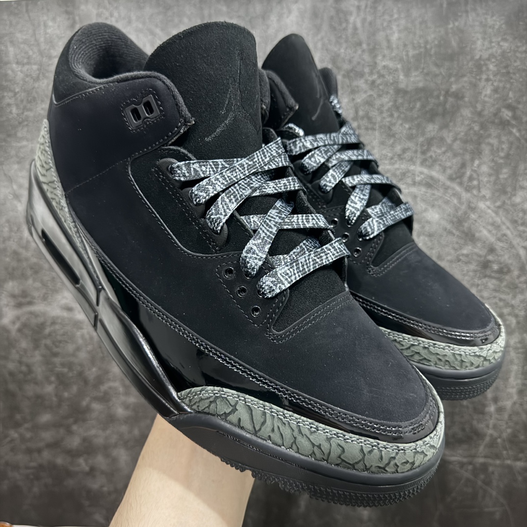 【纯原LW版本】Air Jordan 3 Retro AJ3 乔3黑猫 爆裂纹 CK9246-168n 全套原纸板楦头开发 原厂大底磨具加持立体防滑纹理 原装可视Air Sole气垫 原汁原味最完美的三代版型 唯一正确鞋头趴度弧度高度鞋身腰线 原厂TPU彩虹扎染后跟饰片 正确内里反口里网布 皮料菱角分明不变形无多余毛边 广东原厂zp同批次手工大底描漆拉丝 市场唯一原厂鞋扣模具 原厂织唛标 原厂飞人电绣工艺 尾指中部跳三针 独家绑鞋带手法 印刷中底布 四线拉帮 米色美纹纸贴合固定 进口港宝加持 后跟自然饱满 全鞋荧光划线卡点 追求极致完美 每一双都是工艺品 多重QC质检 超越公司货的品控标准 实实在在的免检产品  尺码：40 40.5 41 42 42.5 43 44 44.5 45 46 47.5 48.5 编码：X10450480-鞋库