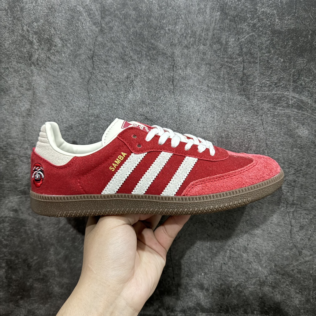 【R版】adidas originals Samba OG 红n此款以简约大方的造型设计，给人以随性休闲的时尚格调，穿着舒适轻便，运动灵活自如，蓝满足日常个性穿搭。 货号：IG8905 Size：36 36.5 37 38 38.5 39 40 40.5 41 42 42.5 43 44 44.5 45 编码：LDS200220-鞋库