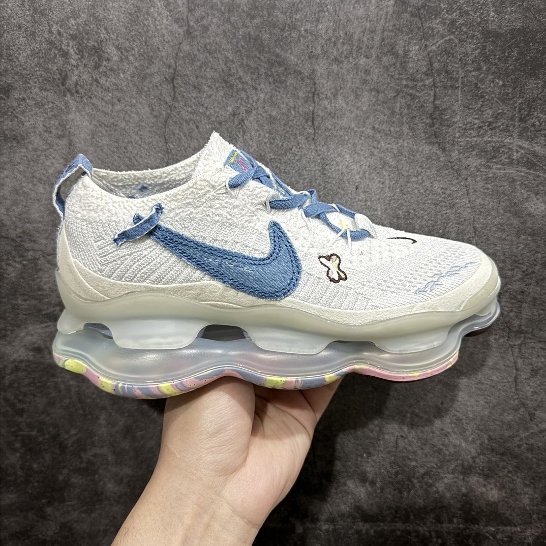 【YH版本】NK Air Max Scorpion Flyknit 天蝎座系列2022款超级大气垫系列前卫增高低帮休闲运动慢跑鞋 女款白蓝 FJ7736-141nn目前市场最好的版本 区别通货便宜版本n SIZE：35.5-40 编码：DF310330-鞋库