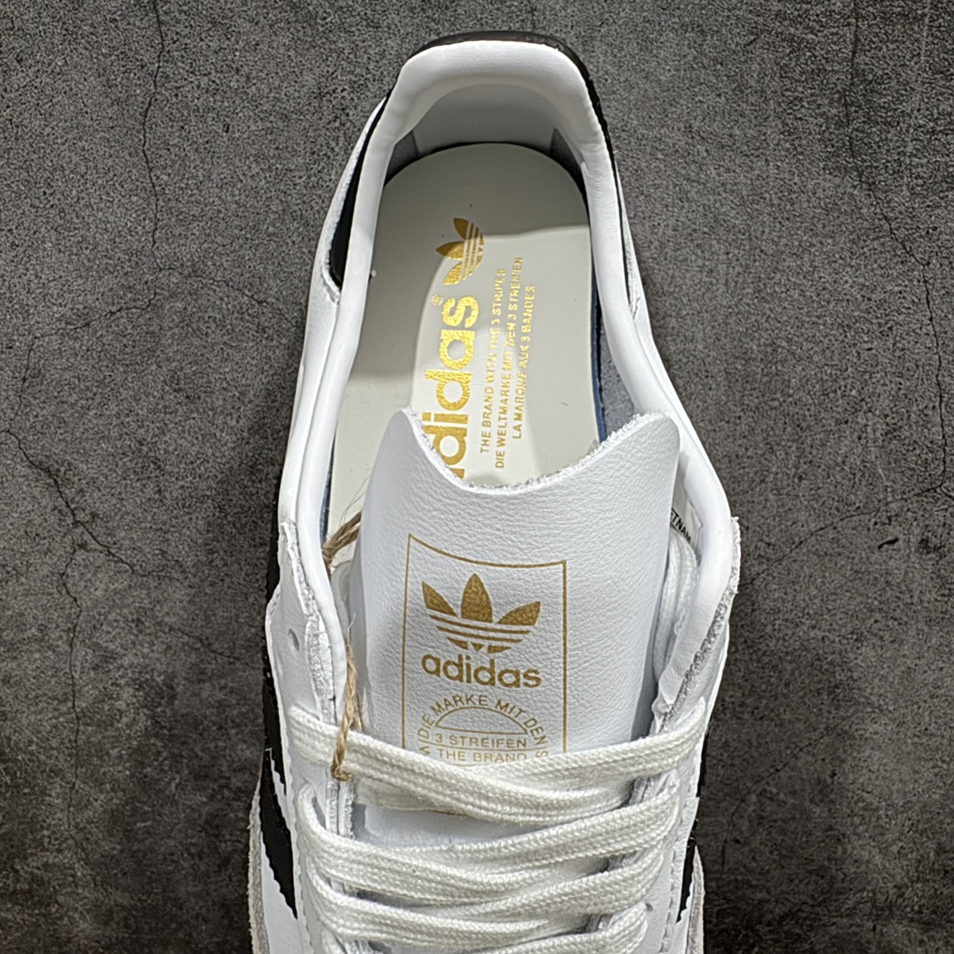 图片[8]-【纯原版】Adidas Originals Samba Decon\”Cloud White\”桑巴超薄软皮版系列绅士德训足球风百搭低帮休闲运动板鞋“单层皮白黑升级底” 货号：IF0642  尺码：36-45 编码：DS250270-鞋库