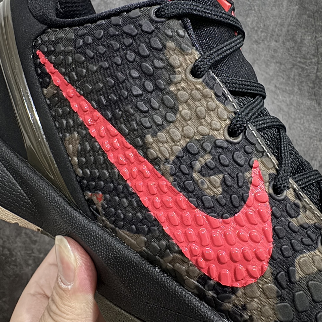 图片[3]-【GX美版】NK Zoom KOBE 6 Protro 科比六代黑红迷彩 FQ3546-001n完美复刻公司货 前掌超大Zoom Turbo气垫后掌EVA缓震 真正的原汁原味 还原ZP脚感全身鞋材卡料色独家定制 唯一正确喷漆工艺Swoosh 正确凹凸蛇鳞工艺 正确鞋面渐变效果 内全置真动飞态线 独立原厂模具 最大尺码达到48.5码 首批不拼图大几率过验 亲测已过 支持各种高强度实战  尺码：40 40.5 41 42 42.5 43 44 44.5 45 45.5 46 47.5 48.5 49.6 50.5 编码：T1500540-鞋库