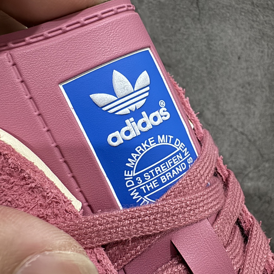 纯原版AdidasOriginalsGazelleIndoor防滑低帮T头德训鞋GZ复古系列白粉红草莓熊