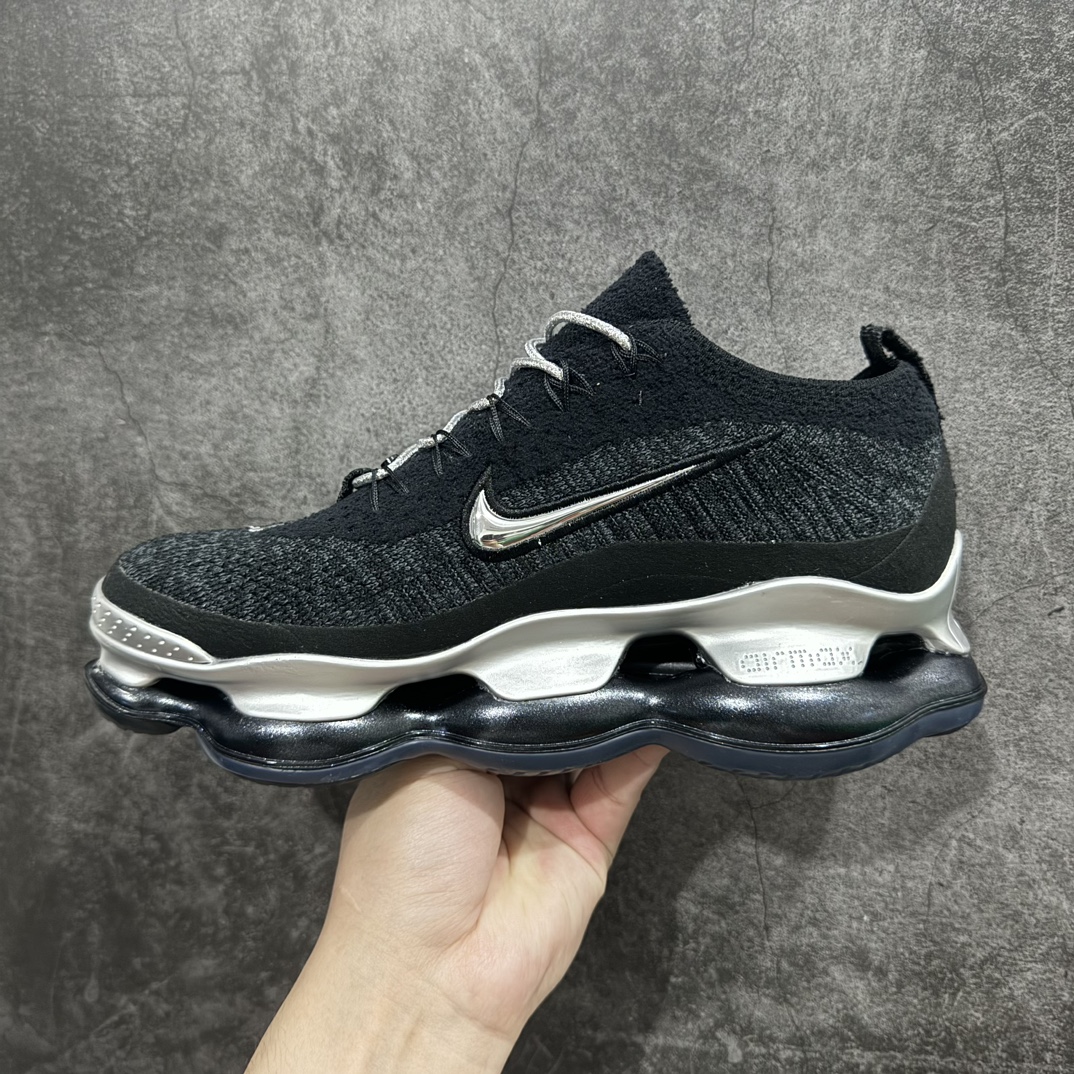 图片[2]-【YH版本】NK Air Max Scorpion Flyknit 天蝎座系列2022款超级大气垫系列前卫增高低帮休闲运动慢跑鞋 黑银 货号：HJ3487-001nn目前市场最好的版本 区别通货便宜版本n SIZE：35.5-47.5 编码：DF310330-鞋库