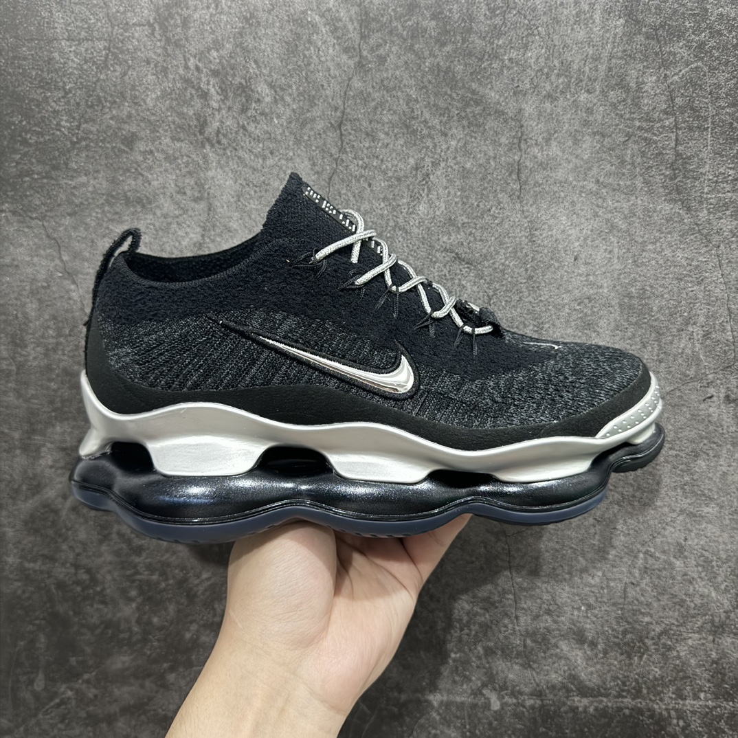 【YH版本】NK Air Max Scorpion Flyknit 天蝎座系列2022款超级大气垫系列前卫增高低帮休闲运动慢跑鞋 黑银 货号：HJ3487-001nn目前市场最好的版本 区别通货便宜版本n SIZE：35.5-47.5 编码：DF310330-鞋库