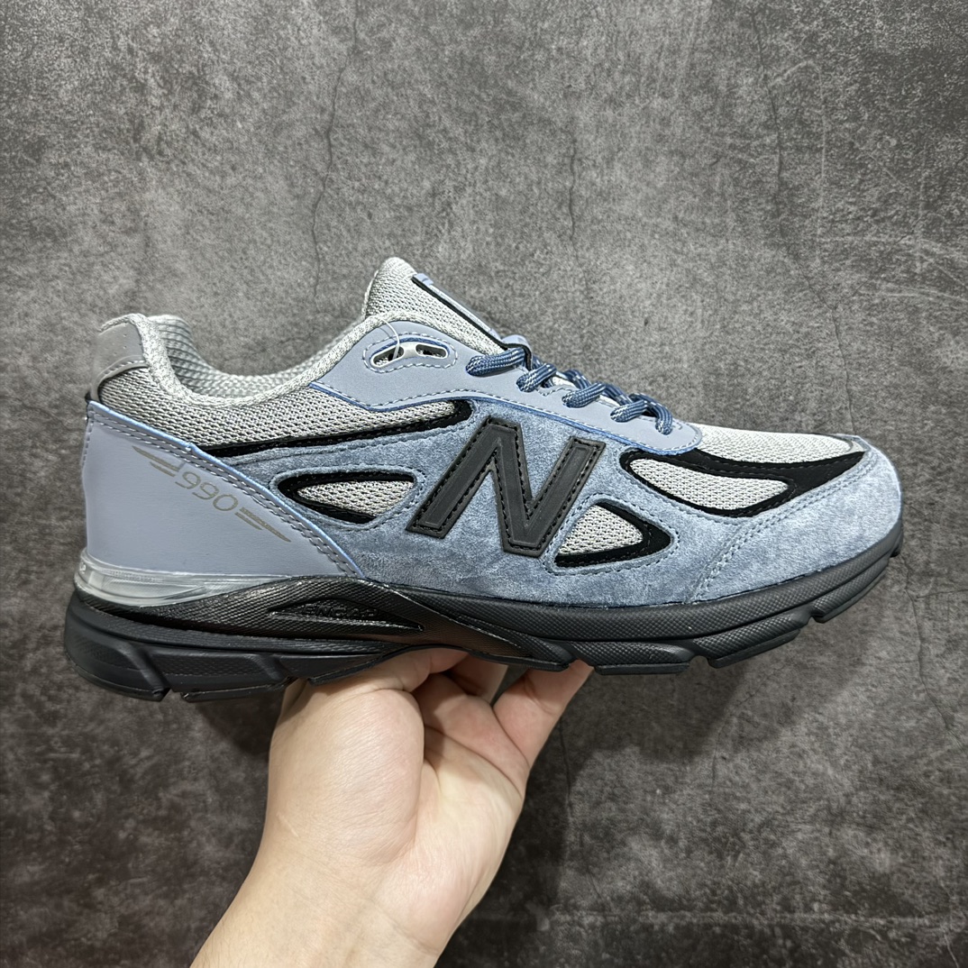 【K版纯原】 New Balance NB 990 V4 防滑 低帮 跑步鞋 男款 黑蓝 U990BB4nn升级原楦原纸版数据开发版型n采用台产进口猪巴革组合网织鞋面材质n全新开发6层组合底模精密开n中底嵌入碳板缓震及后跟嵌入TPU装饰条稳固  尺码：36 37 37.5 38 38.5 39 40 40.5 41.5 42 42.5 43 44 45 编码：HXS280300-鞋库