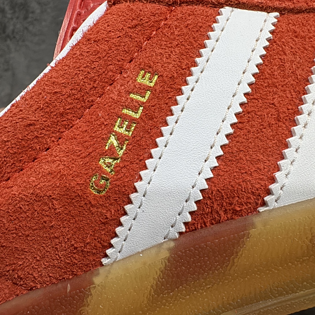 图片[3]-【KX纯原版】Adidas Originals Gazelle Indoor白橙色 HQ8718 三叶草复古休闲防滑耐磨低帮板鞋nn正确粗反绒皮 正确鞋舌正确侧面压印凹陷烫金GAZELLE字母 海玻璃足弓鞋垫背部刷胶n纸板中底也都是同步原鞋 高价零售主推版本 尺码：35 36 36.5 37 38 38.5 39 40 40.5 41 42 42.5 43 44 44.5 45 46 47 编码：MF230250-鞋库