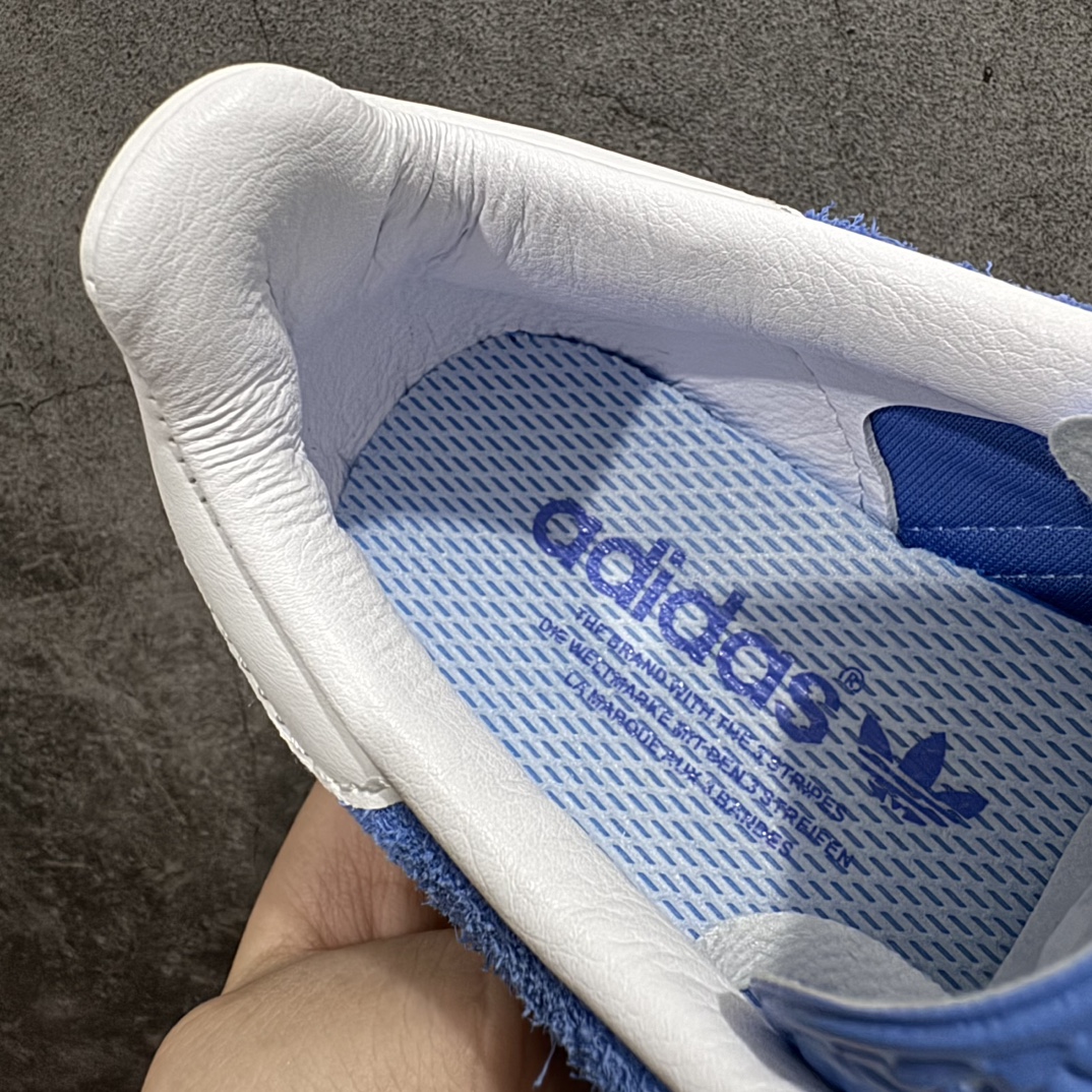 纯原版AdidasOriginalsGazelleIndoor防滑低帮T头德训鞋GZ复古系列蓝白HQ87