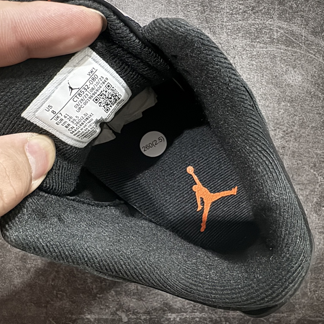 图片[7]-【巅峰版】Air Jordan AJ3 Retro 恐惧 CT8532-080 全套原纸板楦头开发 原厂大底磨具加持立体防滑纹理 原装可视Air Sole气垫 原汁原味最完美的三代版型 唯一正确鞋头趴度弧度高度鞋身腰线 原厂TPU彩虹扎染后跟饰片 正确内里反口里网布 皮料菱角分明不变形无多余毛边 广东原厂zp同批次手工大底描漆拉丝 市场唯一原厂鞋扣模具 原厂织唛标 原厂飞人电绣工艺 尾指中部跳三针 独家绑鞋带手法 印刷中底布 四线拉帮 米色美纹纸贴合固定 进口港宝加持 后跟自然饱满 全鞋荧光划线卡点 追求极致完美 每一双都是工艺品 多重QC质检 超越公司货的品控标准 实实在在的免检产品  尺码：40 40.5 41 42 42.5 43 44 44.5 45 46 47.5 48.5 编码：T1440470-鞋库