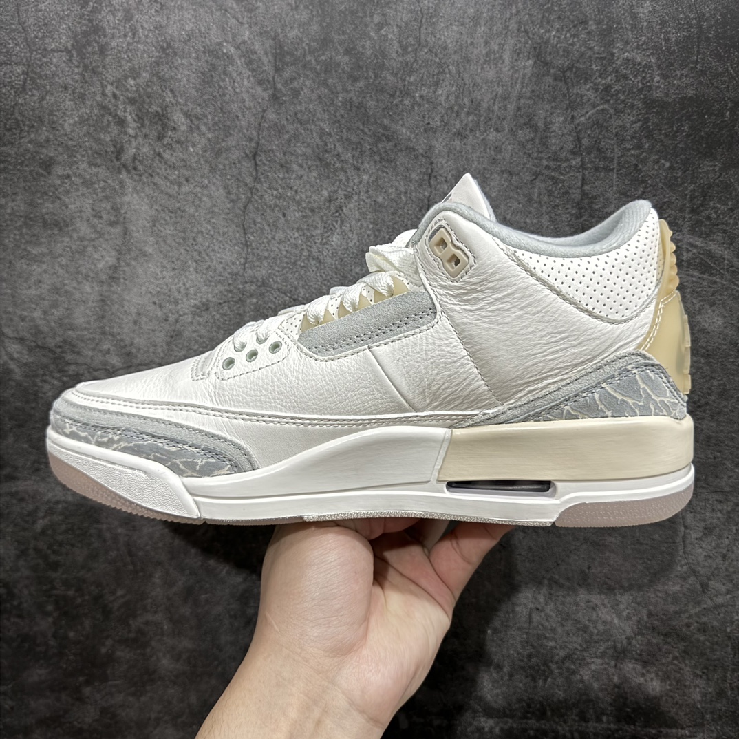 图片[2]-【渠道L版】Air Jordan AJ3 Craft \”Ivory\” 象牙白 货号：FJ9479-100n目前市场最推荐的产品 市场唯一正确批次 亲自操刀耗时半年巨作 超合理的单价 拒绝高利润 全套原纸板楦头开发 原厂大底磨具加持立体防滑纹理 原装可视Air Sole气垫 原汁原味最完美的三代版型 唯一正确鞋头趴度弧度高度鞋身腰线 原厂TPU氧化后跟饰片 正确内里反口里网布 皮料菱角分明不变形无多余毛边 正确手工大底描漆拉丝 市场唯一原厂鞋扣模具 原厂织唛标 原厂飞人电绣工艺 尾指中部跳三针 独家绑鞋带手法 印刷中底布 四线拉帮 米色美纹纸贴合固定 进口港宝加持 后跟自然饱满 全鞋荧光划线卡点 追求极致完美 每一双都是工艺品 多重QC质检 超越公司货的品控标准 实实在在的免检产品  尺码：40 40.5 41 42 42.5 43 44 44.5 45 46 47.5 48.5 编码：JJ400420-鞋库