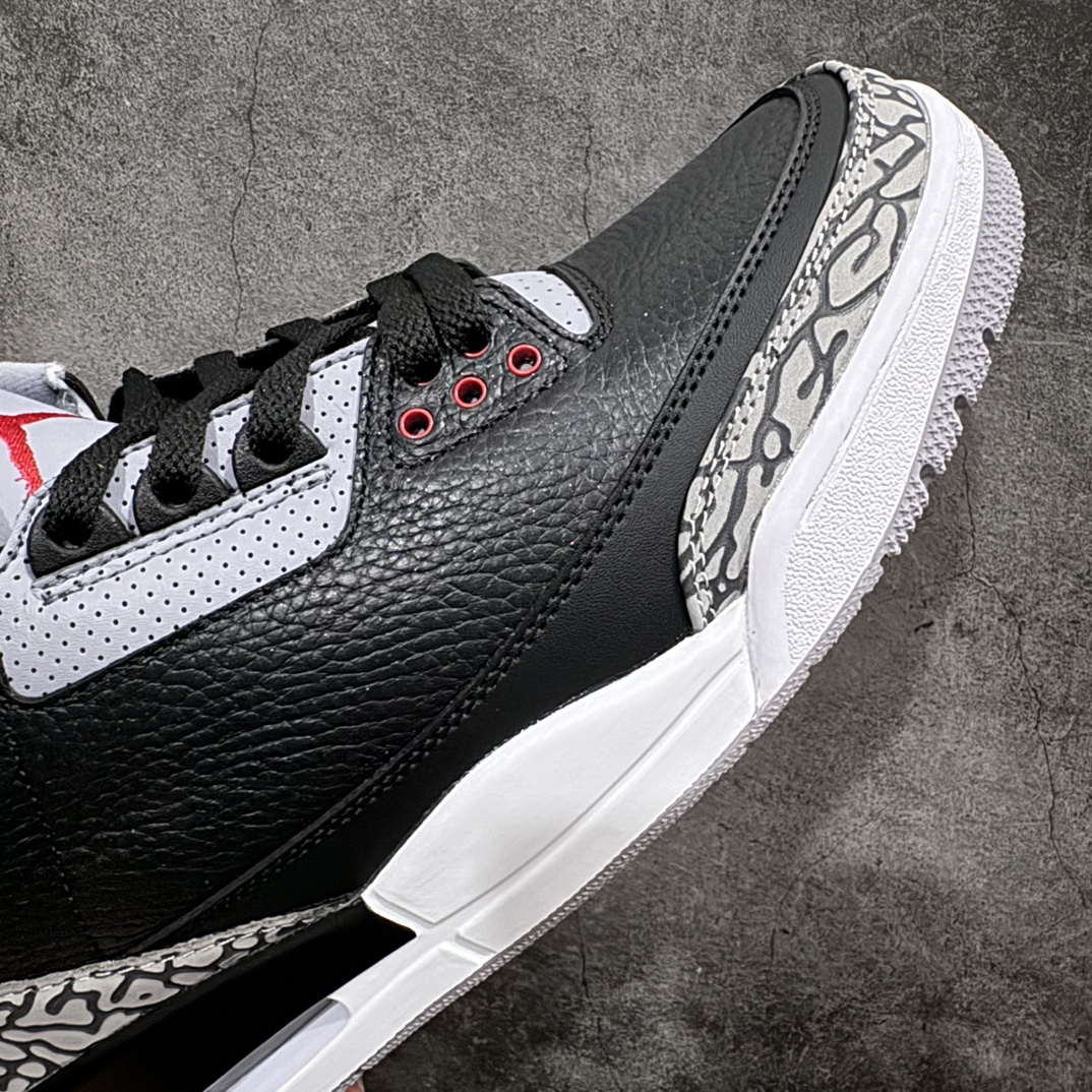 OWF版AirJordan3AJ3乔3男子文化篮球鞋黑水泥854262-001尺码40-47.5外贸大厂