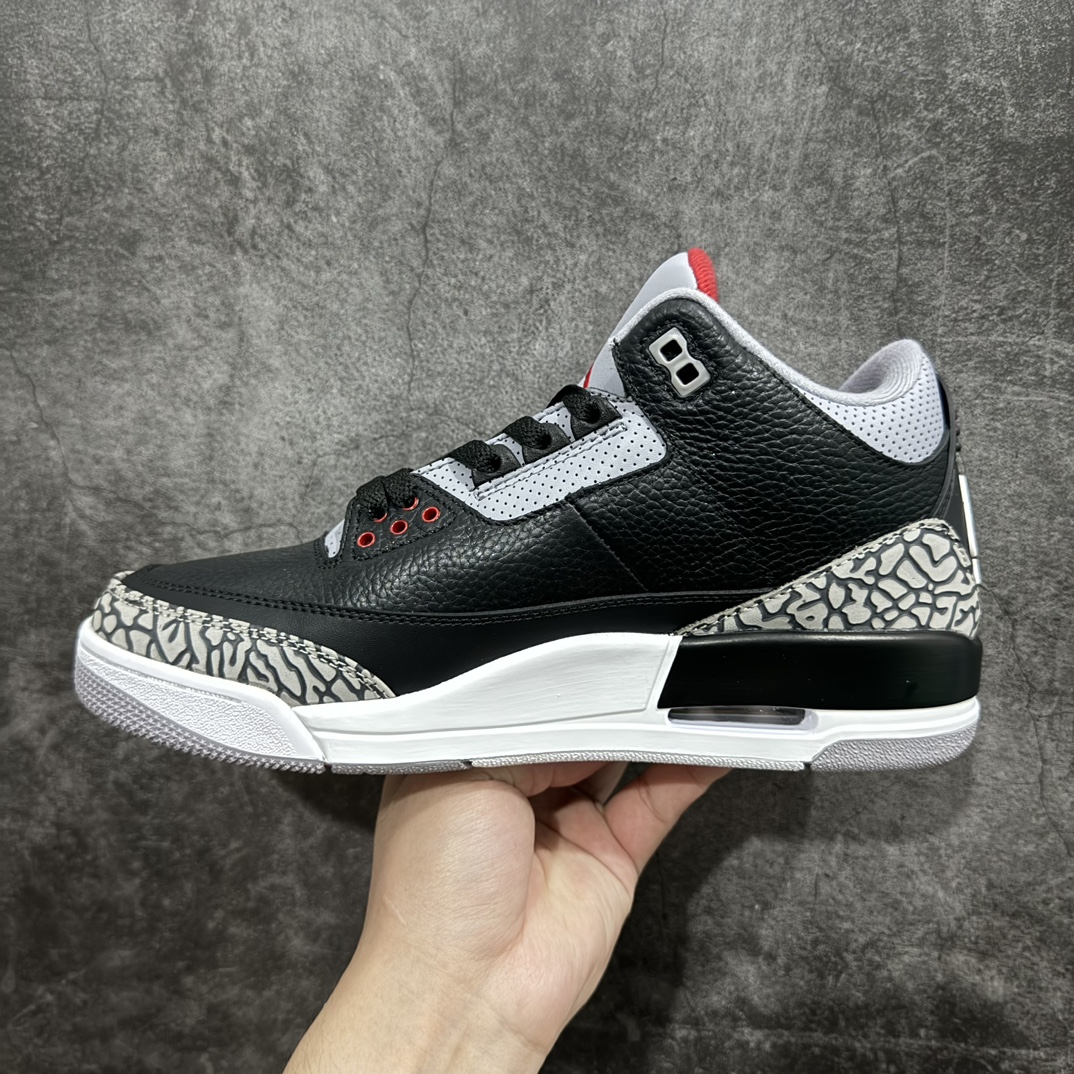 OWF版AirJordan3AJ3乔3男子文化篮球鞋黑水泥854262-001尺码40-47.5外贸大厂