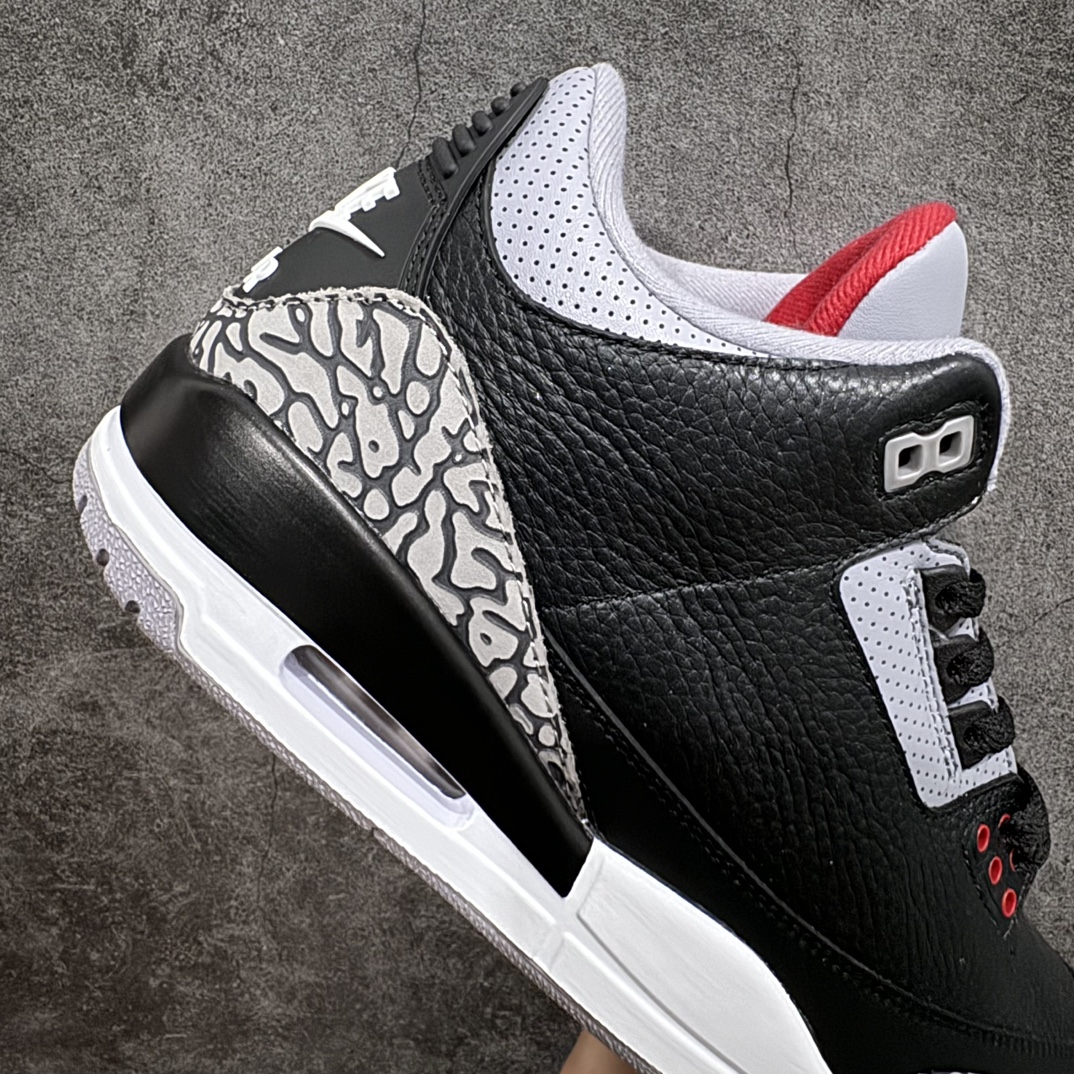 OWF版AirJordan3AJ3乔3男子文化篮球鞋黑水泥854262-001尺码40-47.5外贸大厂