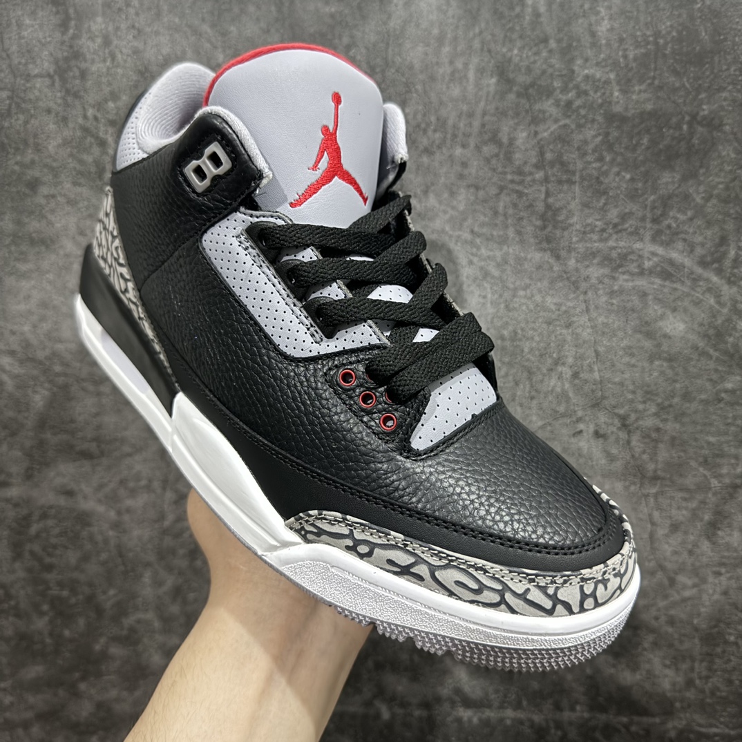 OWF版AirJordan3AJ3乔3男子文化篮球鞋黑水泥854262-001尺码40-47.5外贸大厂