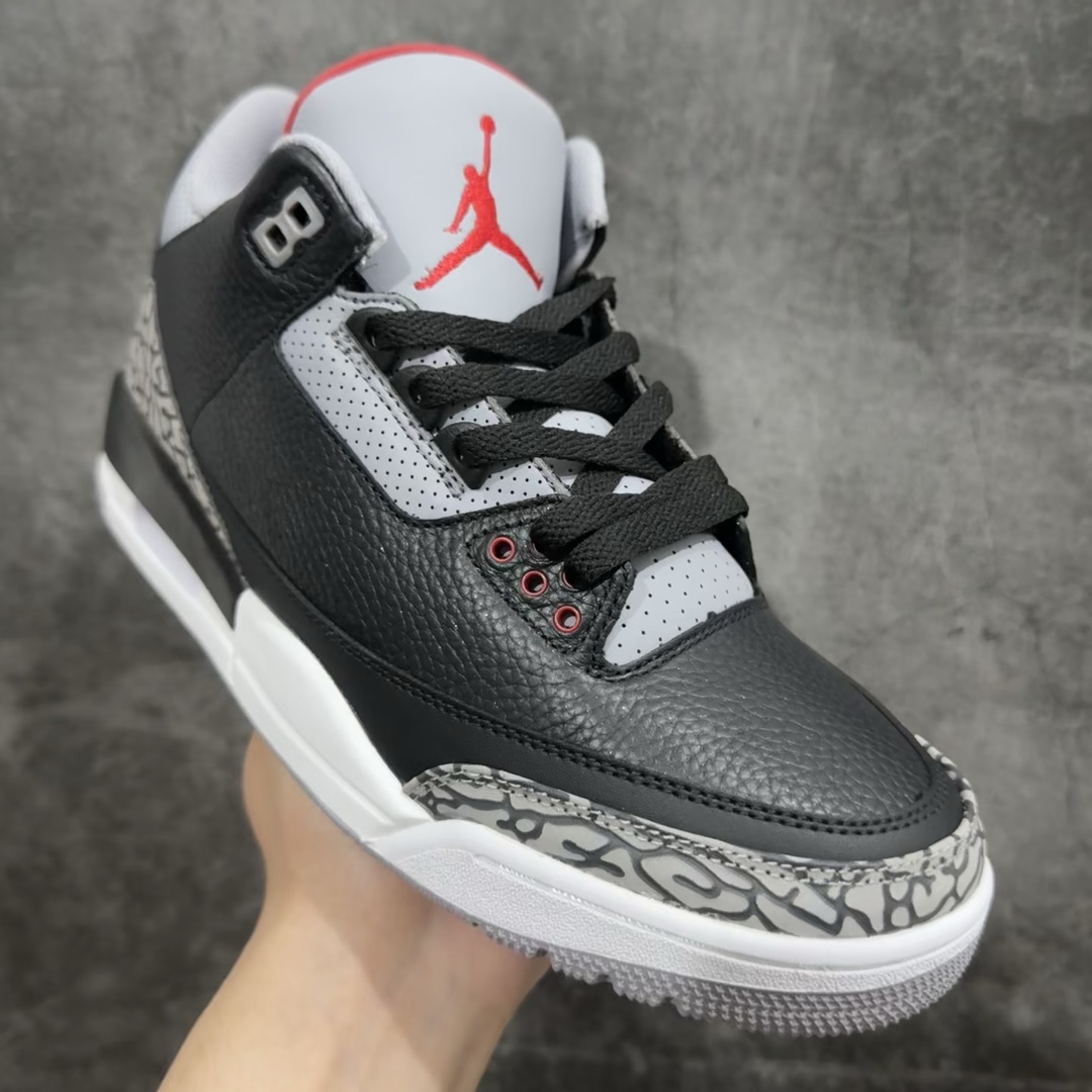 OWF版AirJordan3AJ3乔3男子文化篮球鞋黑水泥854262-001尺码40-47.5外贸大厂