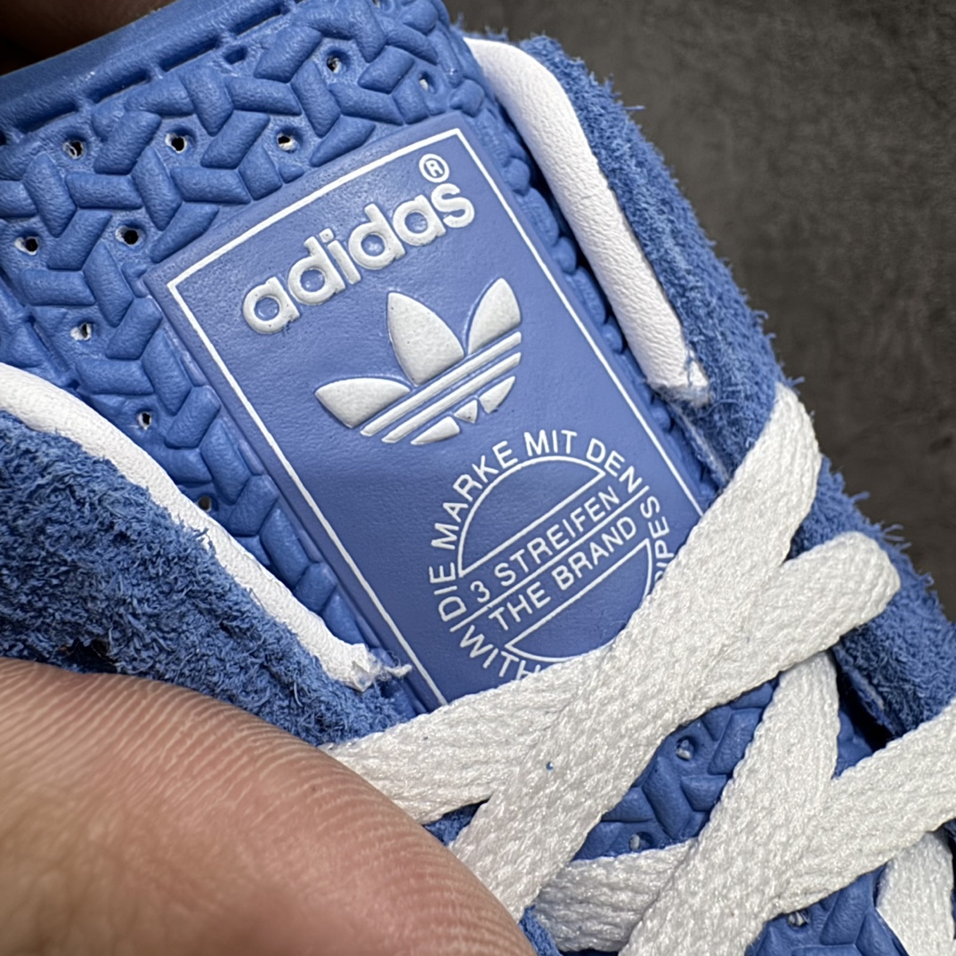 图片[6]-【KX纯原版】Adidas Originals Gazelle Indoor蓝白色 HQ8717 三叶草复古休闲防滑耐磨低帮板鞋nn正确粗反绒皮 正确鞋舌正确侧面压印凹陷烫金GAZELLE字母 海玻璃足弓鞋垫背部刷胶n纸板中底也都是同步原鞋 高价零售主推版本 尺码：35 36 36.5 37 38 38.5 39 40 40.5 41 42 42.5 43 44 44.5 45 46 47 编码：MF230250-莆田鞋批发中心