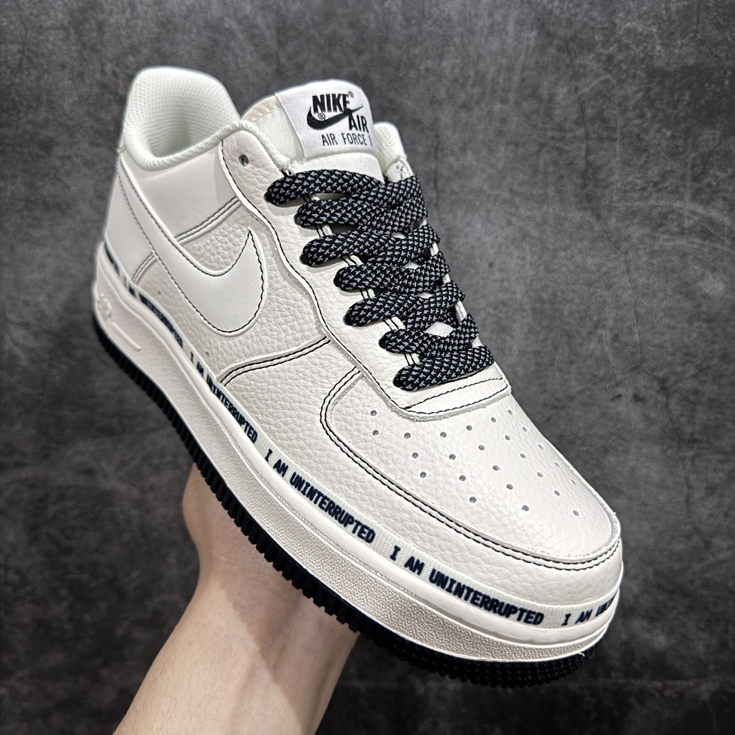 图片[3]-【公司级】Nike Air Force 1 Low 07 x Uninterrupted 白黑签名涂鸦满天星n原楦头原纸板 打造纯正低帮空军版型 专注外贸渠道 全掌内置蜂窝气垫原盒配件 原厂中底钢印、拉帮完美官方货号：UY5696 332 Size：36 36.5 37.5 38 38.5 39 40 40.5 41 42 42.5 43 44 44.5 45 编码：HXS250260-鞋库