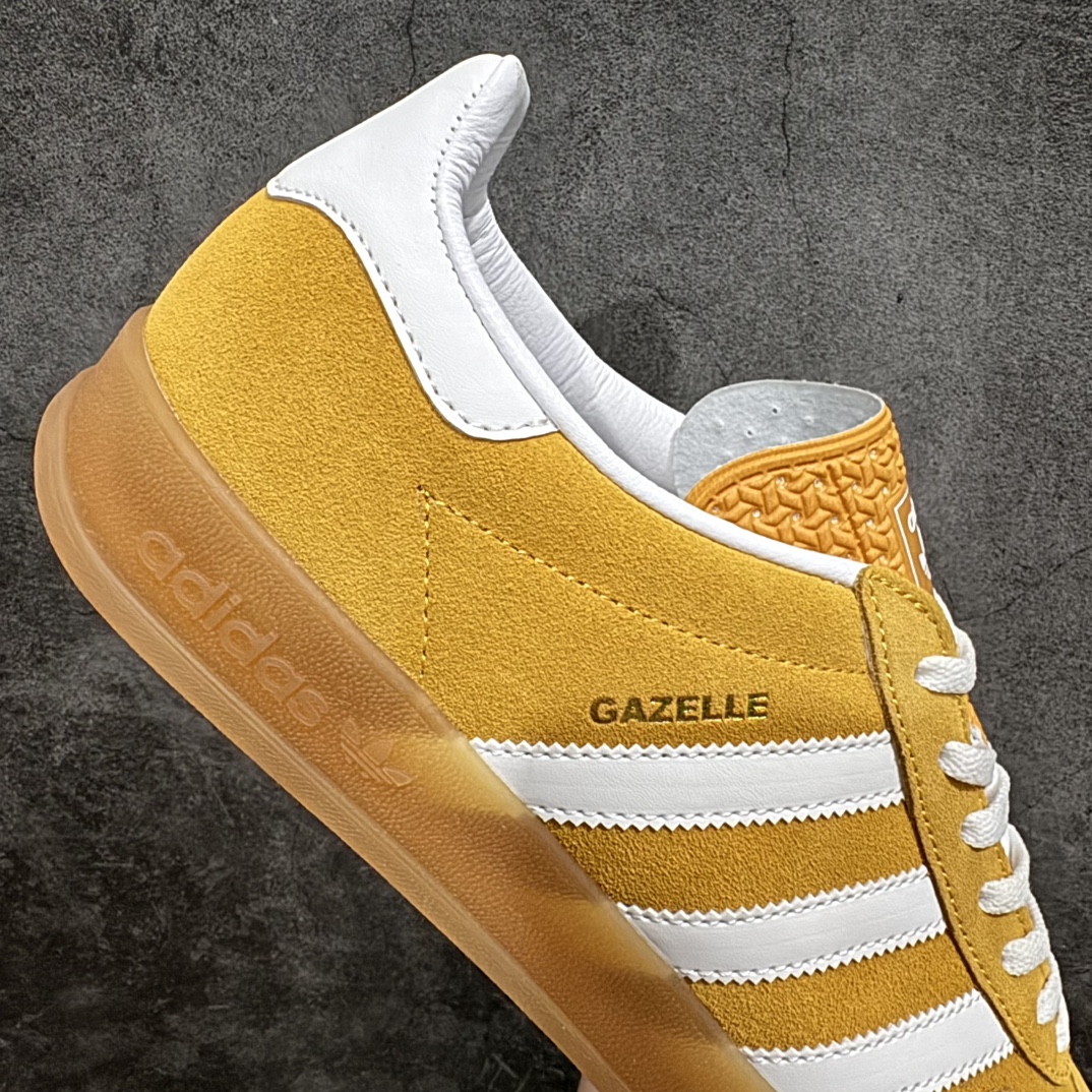 图片[7]-【Top版本】AD Original Gazelle Indoor Trainers 瞪羚室内鞋系列低帮复古百搭休闲运动德训风板鞋 黄白 HQ8716n这个版本此批次皮料翻毛效果不太明显n后期改进后主推nSIZE：35.5 36 36.5 37 38 38.5 39 40 40.5 41 42 42.5 43 44 44.5 45 46 47.5 编码：X10250270-莆田鞋批发中心