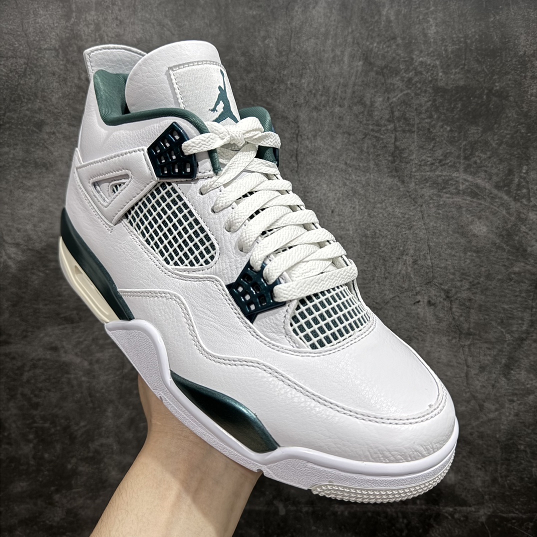 图片[3]-【GX/美版绿x】Air Jordan AJ4 Retro 氧化白绿 FQ8138-103n圈内最强四代 独家外贸特供尺码含 45.5 49.5 50.5耗时半年巨作 全套原纸板楦头开发 原厂特供皮料加持 确保原汁原味 完美呈现四代版型 一比一鞋头弧度高度鞋身弧度 数据细节工艺流程均保持原鞋一致 原厂TPU网格鞋带扣 正确内里网布 菱角分明不变形无多余毛边 柔软性质感一致于原鞋 市场唯一原厂鞋扣模具 背面可见隐藏注塑口 原厂织唛标 原厂飞人电绣工艺 尾指中部跳三针 独家绑鞋带手法 印刷中底布 四线拉帮 米色美纹纸贴合固定 进口港宝加持 后跟自然饱满 全鞋荧光划线卡点 追求极致完美 每一双都是工艺品 多重QC质检 超越公司货的品控标准 实实在在的免检产品  尺码：40 40.5 41 42 42.5 43 44 44.5 45 45.5 46 47.5 48.5 49.5 50.5 编码：T1520540n-莆田鞋批发中心