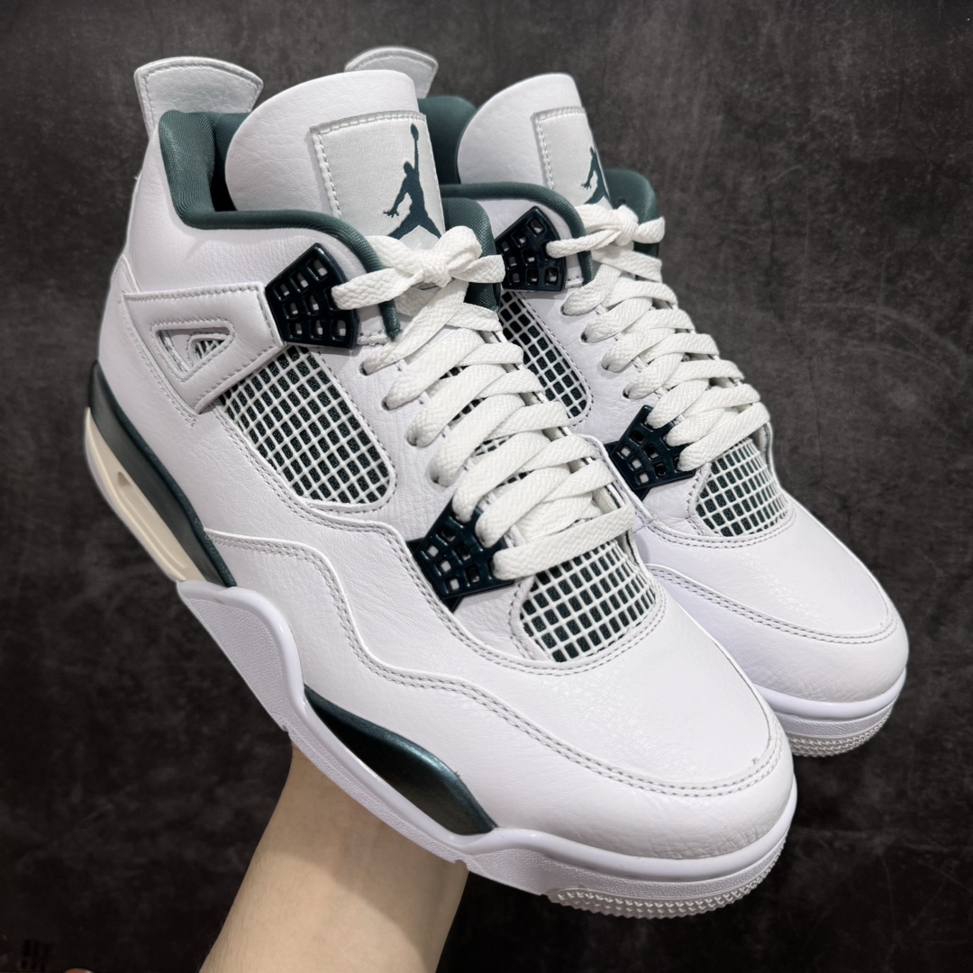 【GX/美版绿x】Air Jordan AJ4 Retro 氧化白绿 FQ8138-103n圈内最强四代 独家外贸特供尺码含 45.5 49.5 50.5耗时半年巨作 全套原纸板楦头开发 原厂特供皮料加持 确保原汁原味 完美呈现四代版型 一比一鞋头弧度高度鞋身弧度 数据细节工艺流程均保持原鞋一致 原厂TPU网格鞋带扣 正确内里网布 菱角分明不变形无多余毛边 柔软性质感一致于原鞋 市场唯一原厂鞋扣模具 背面可见隐藏注塑口 原厂织唛标 原厂飞人电绣工艺 尾指中部跳三针 独家绑鞋带手法 印刷中底布 四线拉帮 米色美纹纸贴合固定 进口港宝加持 后跟自然饱满 全鞋荧光划线卡点 追求极致完美 每一双都是工艺品 多重QC质检 超越公司货的品控标准 实实在在的免检产品  尺码：40 40.5 41 42 42.5 43 44 44.5 45 45.5 46 47.5 48.5 49.5 50.5 编码：T1520540n-莆田鞋批发中心