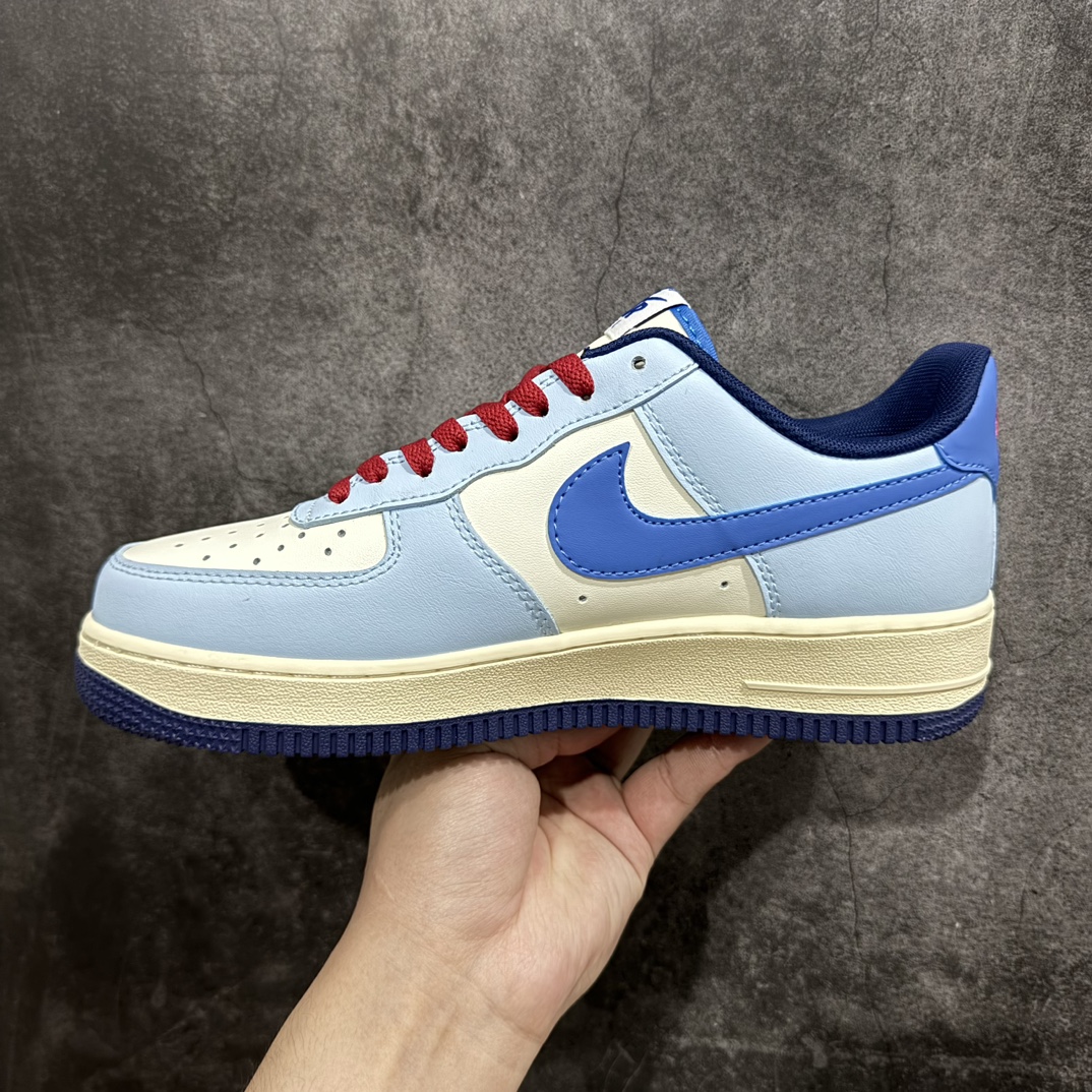 图片[2]-【公司级】Nk Air Force 1\’07 Low \”Joker Red\” 小丑红 空军一号低帮定制休闲板鞋 XL2402-333n#鞋身蓝色加红色搭配 恶搞笑脸图案 专注外贸渠道 全掌内置蜂窝气垫 原盒配件 原厂中底钢印、拉帮完美 尺码：36 36.5 37.5 38 38.5 39 40 40.5 41 42 42.5 43 44 44.5 45  编码：HXS290300-鞋库