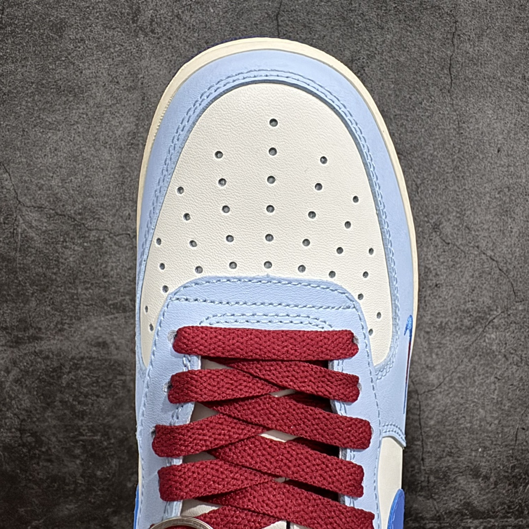 图片[5]-【公司级】Nk Air Force 1\’07 Low \”Joker Red\” 小丑红 空军一号低帮定制休闲板鞋 XL2402-333n#鞋身蓝色加红色搭配 恶搞笑脸图案 专注外贸渠道 全掌内置蜂窝气垫 原盒配件 原厂中底钢印、拉帮完美 尺码：36 36.5 37.5 38 38.5 39 40 40.5 41 42 42.5 43 44 44.5 45  编码：HXS290300-鞋库