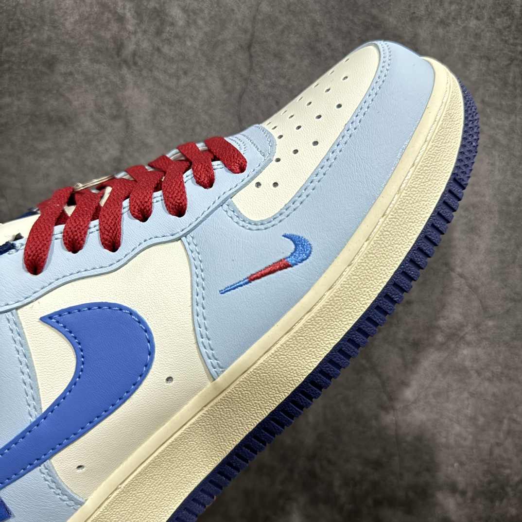 图片[6]-【公司级】Nk Air Force 1\’07 Low \”Joker Red\” 小丑红 空军一号低帮定制休闲板鞋 XL2402-333n#鞋身蓝色加红色搭配 恶搞笑脸图案 专注外贸渠道 全掌内置蜂窝气垫 原盒配件 原厂中底钢印、拉帮完美 尺码：36 36.5 37.5 38 38.5 39 40 40.5 41 42 42.5 43 44 44.5 45  编码：HXS290300-鞋库