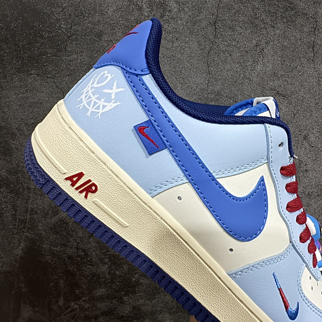 图片[7]-【公司级】Nk Air Force 1\’07 Low \”Joker Red\” 小丑红 空军一号低帮定制休闲板鞋 XL2402-333n#鞋身蓝色加红色搭配 恶搞笑脸图案 专注外贸渠道 全掌内置蜂窝气垫 原盒配件 原厂中底钢印、拉帮完美 尺码：36 36.5 37.5 38 38.5 39 40 40.5 41 42 42.5 43 44 44.5 45  编码：HXS290300-鞋库