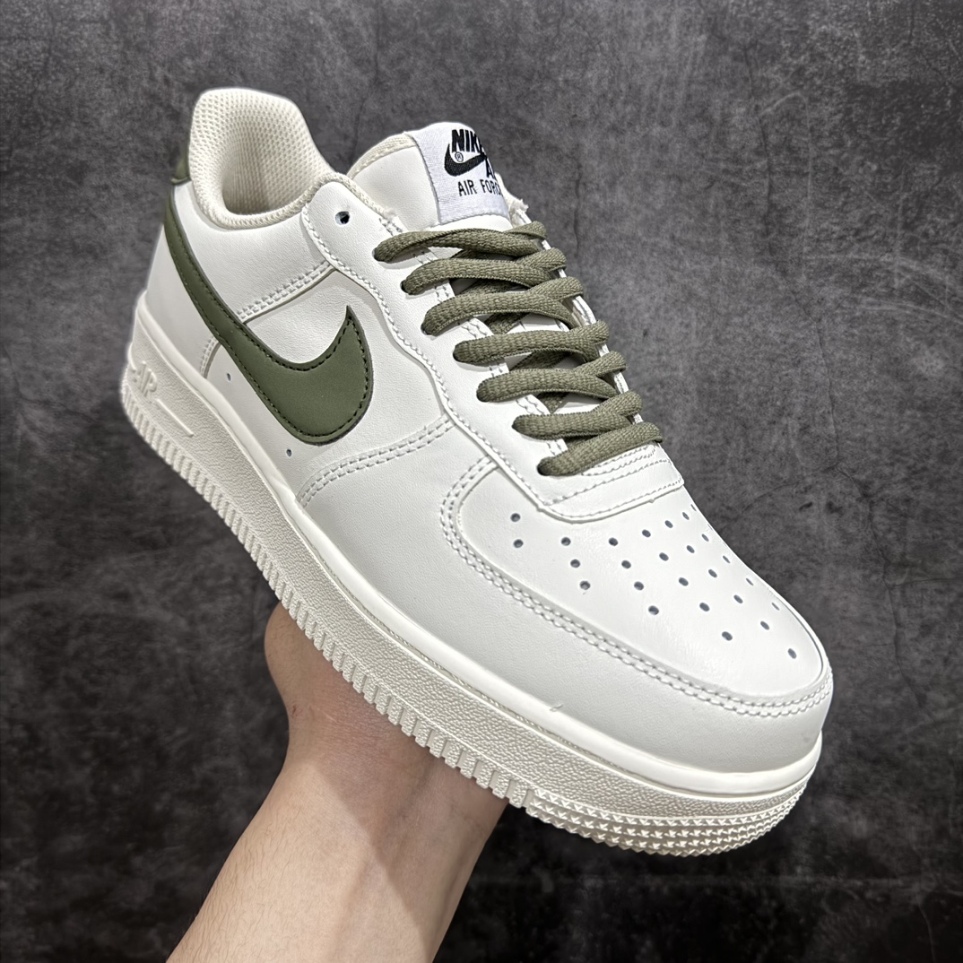 图片[3]-【公司级】Nk Air Force 1\’07 Low 米白绿配色 空军一号低帮休闲板鞋 CQ5059-110n原楦原纸板 纯正空军版型 高清洁度 内置全掌气垫 尺码：36 36.5 37.5 38 38.5 39 40 40.5 41 42 42.5 43 44 44.5 45 编码：HXS250260-鞋库