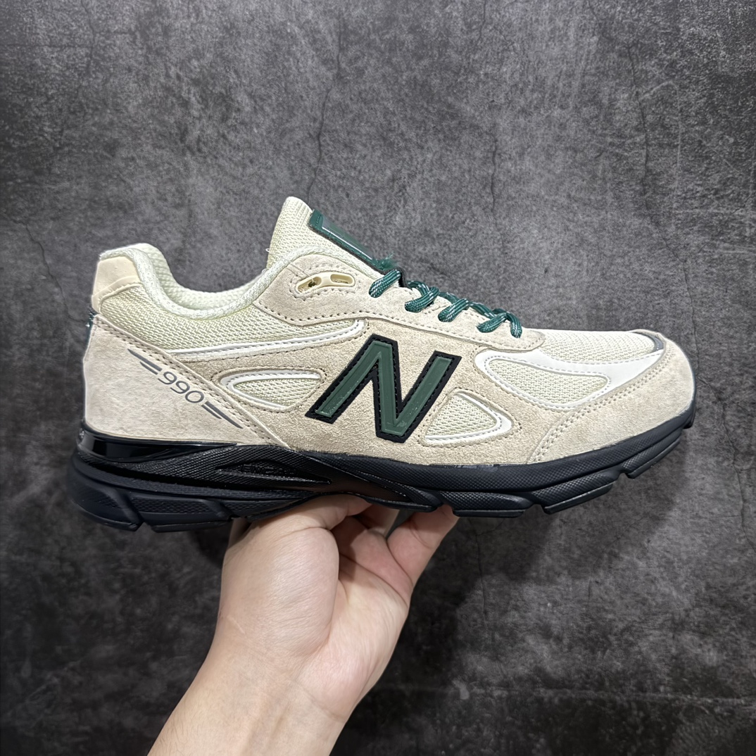 NewBalanceinUSAM990V4新百伦NB系列美产血统经典复古休闲运动百搭老爹跑步鞋白绿U99