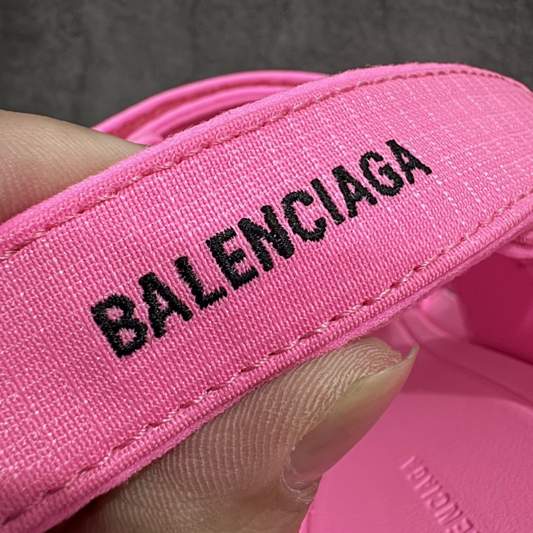 BalenciagaTourist巴黎世家织物露趾魔术贴沙滩凉鞋原纸板楦头开发最原汁原味的灵魂版型全鞋荧