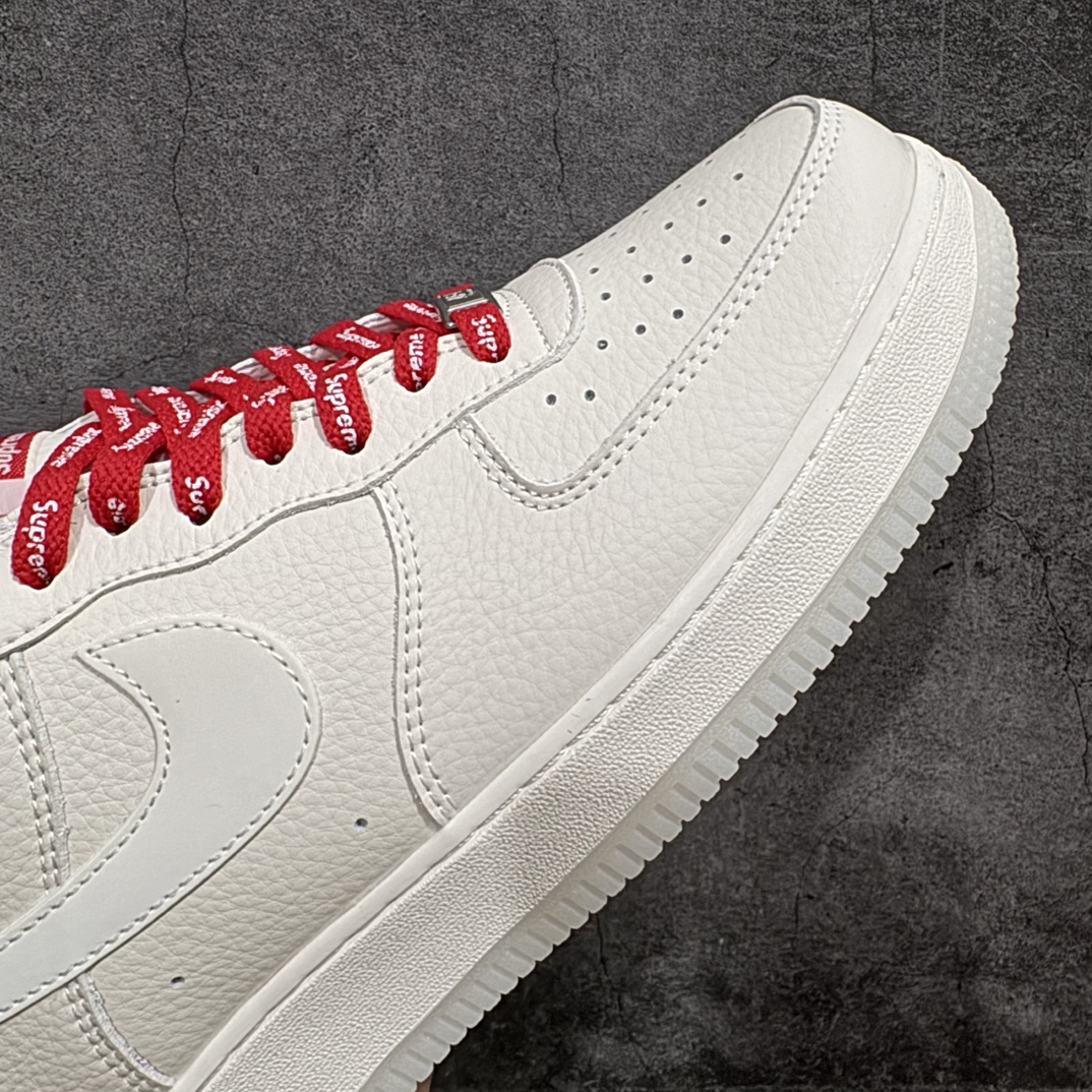 图片[6]-【公司级】Nike Air Force 1 Low 07 x Supreme 白红n原楦头原纸板 打造纯正低帮空军版型 专注外贸渠道 全掌内置蜂窝气垫原盒配件 原厂中底钢印、拉帮完美官方货号：SU0220 001 Size：36 36.5 37.5 38 38.5 39 40 40.5 41 42 42.5 43 44 44.5 45 编码：HXS250260-鞋库