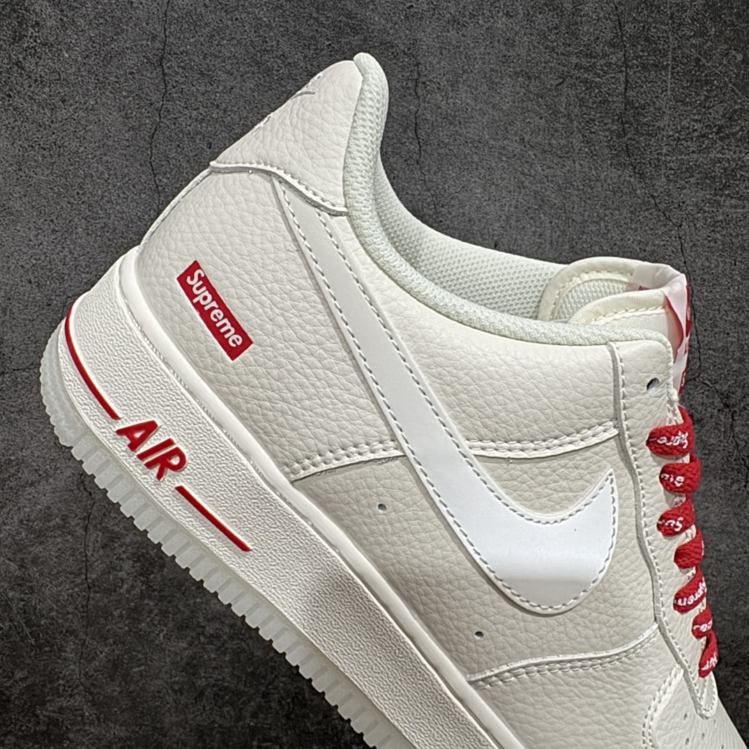 图片[7]-【公司级】Nike Air Force 1 Low 07 x Supreme 白红n原楦头原纸板 打造纯正低帮空军版型 专注外贸渠道 全掌内置蜂窝气垫原盒配件 原厂中底钢印、拉帮完美官方货号：SU0220 001 Size：36 36.5 37.5 38 38.5 39 40 40.5 41 42 42.5 43 44 44.5 45 编码：HXS250260-鞋库