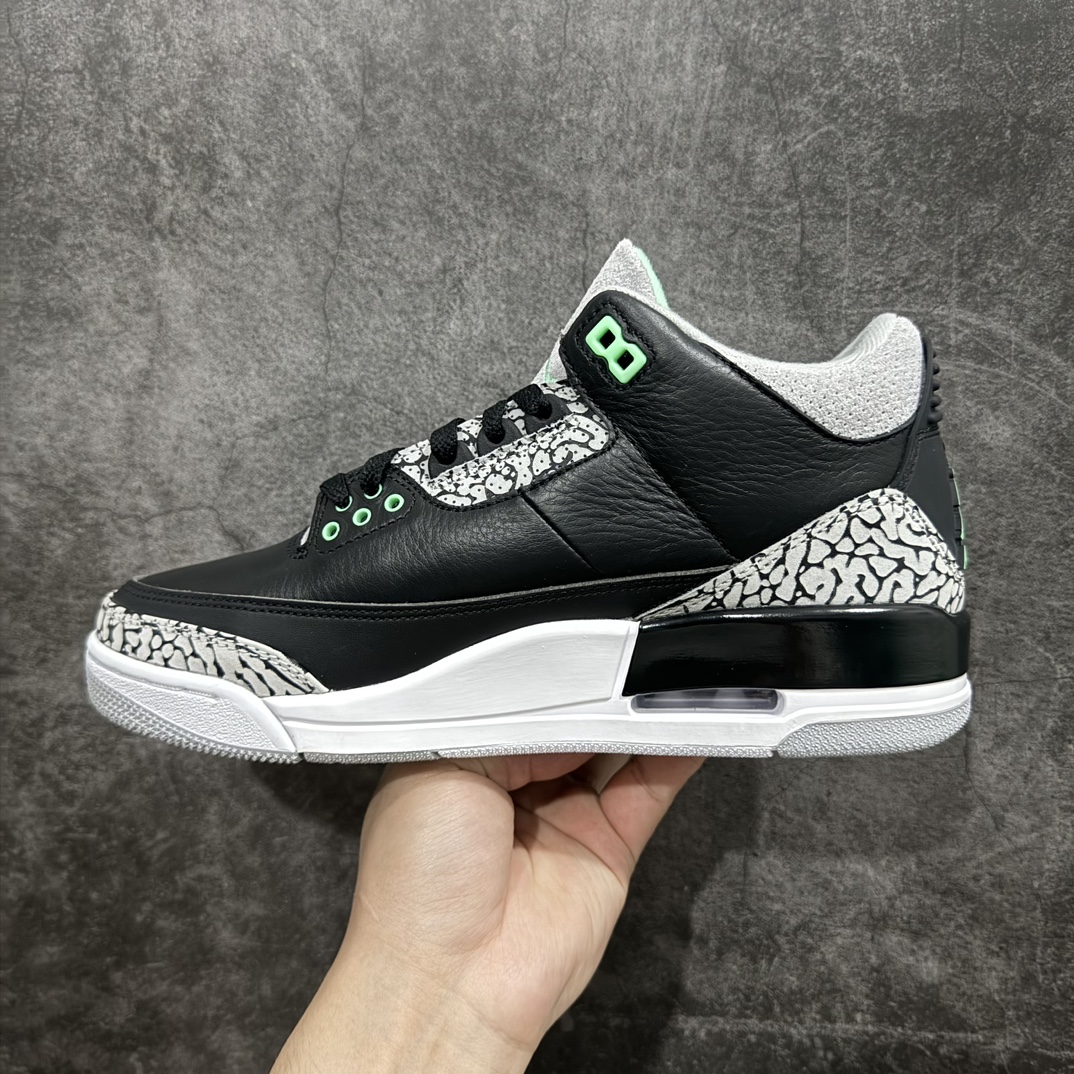 450 【纯原LW版本】Air Jordan 3 Retro"Green Glow" AJ3 乔丹3代黑绿 CT8532-031