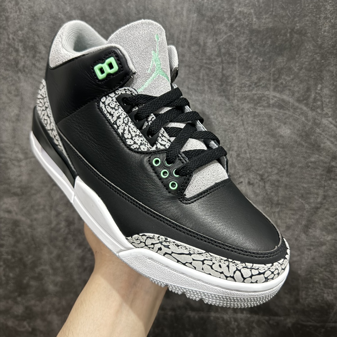 450 【纯原LW版本】Air Jordan 3 Retro"Green Glow" AJ3 乔丹3代黑绿 CT8532-031