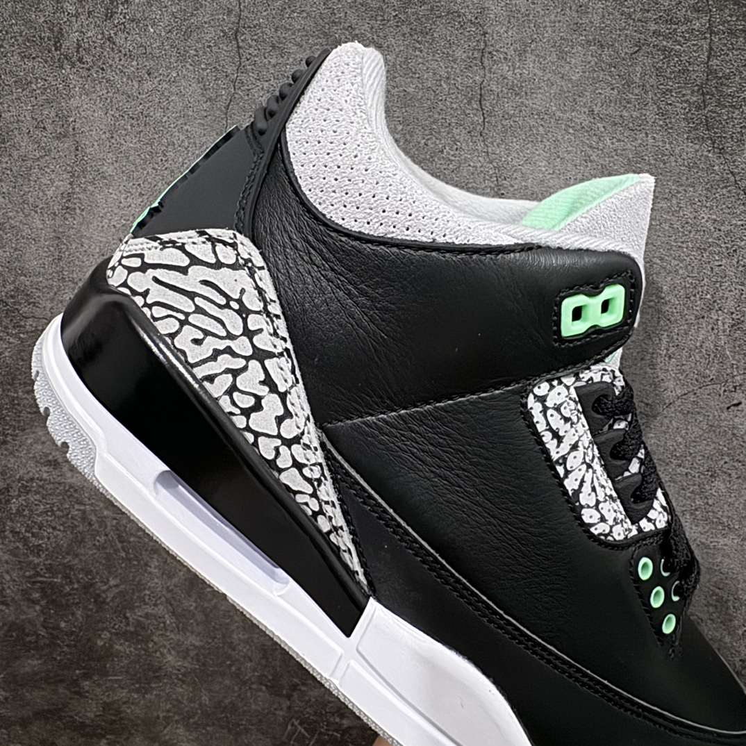 450 【纯原LW版本】Air Jordan 3 Retro"Green Glow" AJ3 乔丹3代黑绿 CT8532-031