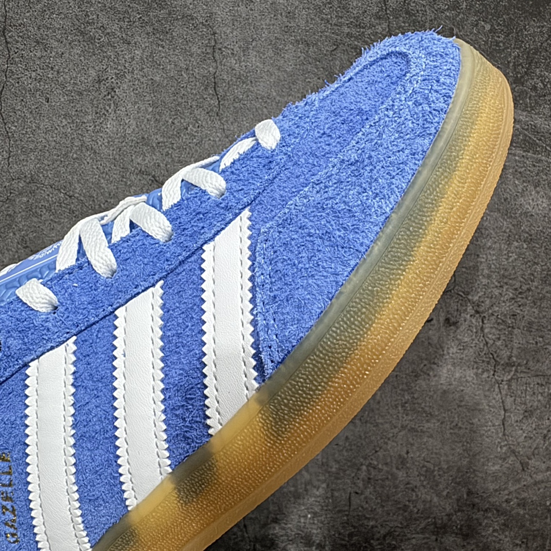 240 【纯原M版】Adidas Originals Gazelle Indoor 防滑低帮T头德训鞋  蓝白 HQ8717