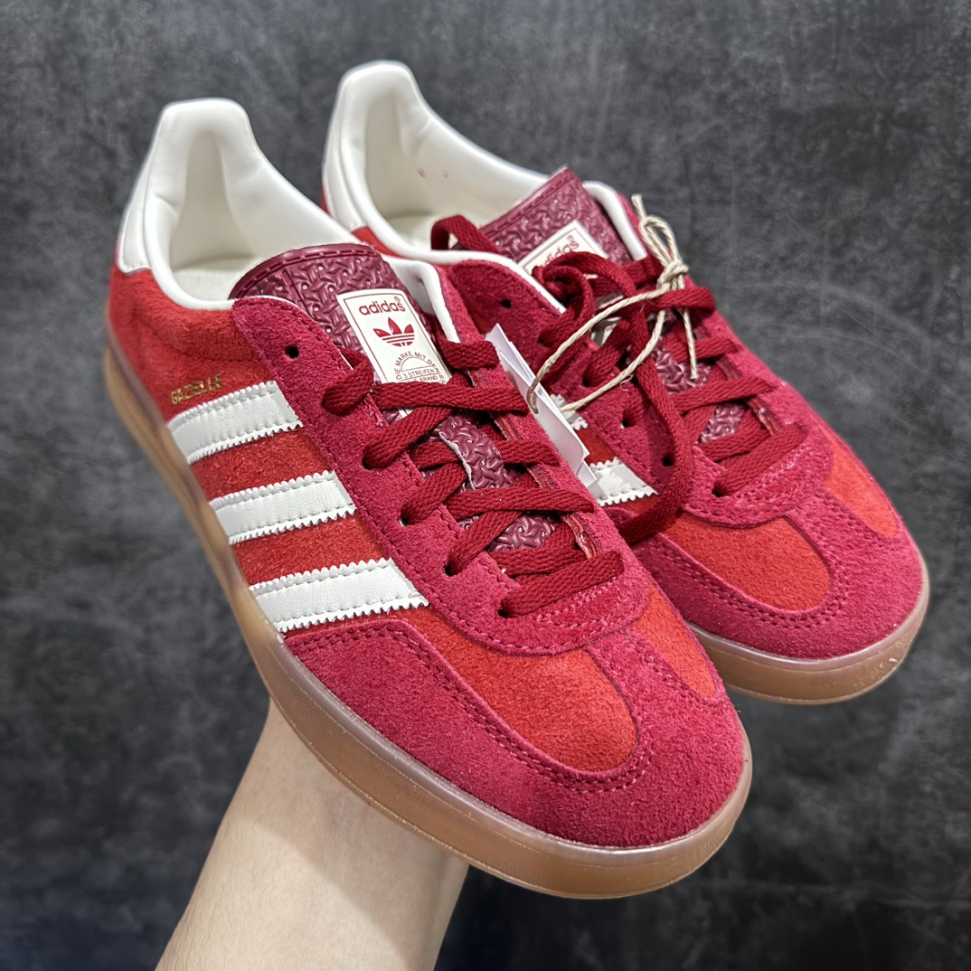 【纯原版】Ad Originals Gazelle Indoor IE1051 三叶草复古休闲防滑耐磨低帮板鞋n原厂原数据版型 皮料切割干净无任何毛边 鞋型细节完美 超高清洁度 尺码：35.5 36 36.5 37 38 38.5 39 40 40.5 41 42 42.5 43 44 44.5 45 编码：DS250270-鞋库