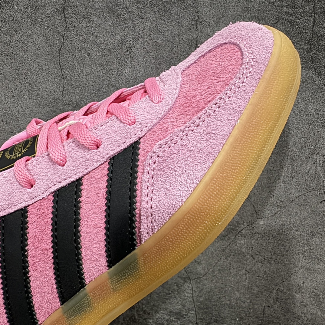 200 【CS版本】AD Original Gazelle Indoor Trainers 瞪羚室内鞋系列低帮复古百搭休闲运动德训风板鞋 粉绿IE7002